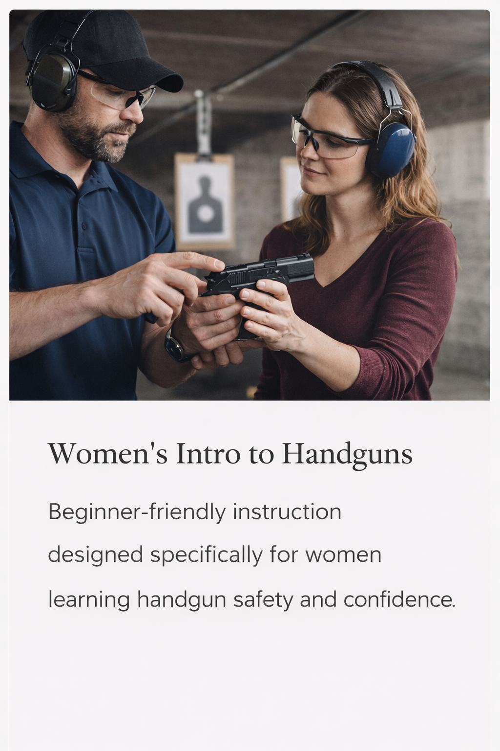 Women's intro to handguns.