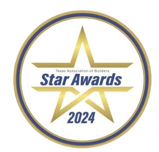 Texas Association of Builders Star Awards 2024 logo with a gold star and circular border.