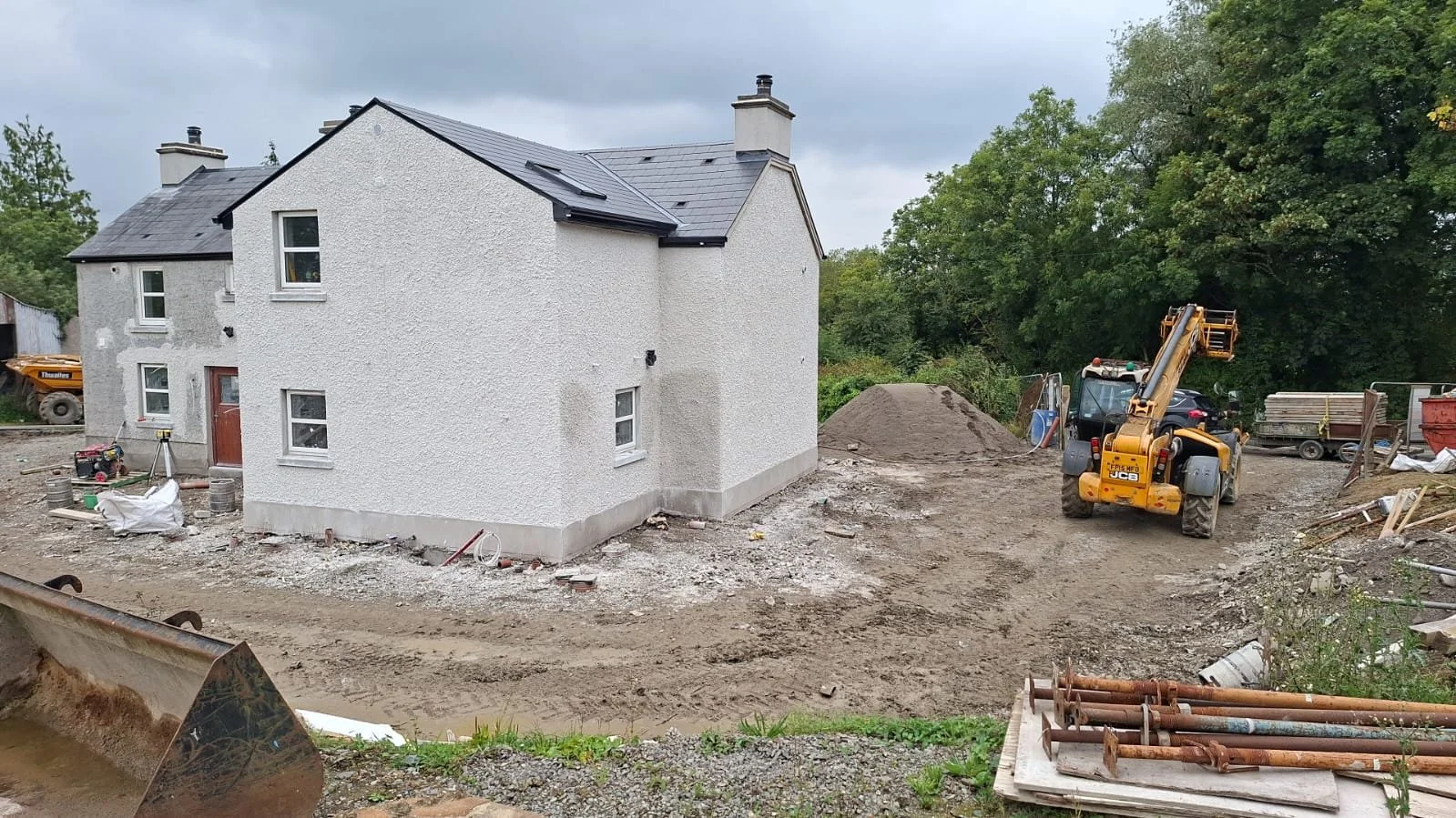 Work in progress - site clearance and new extension