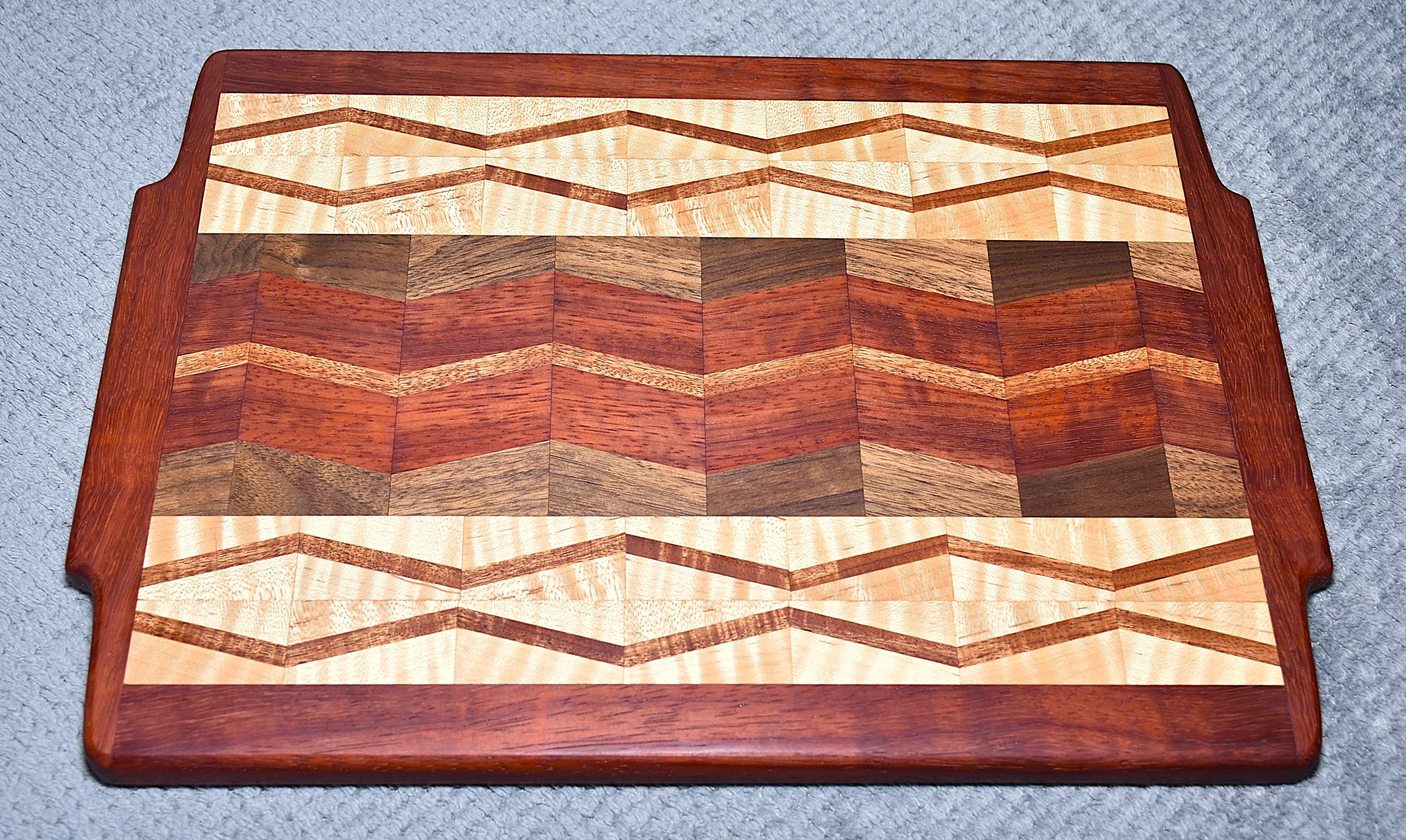 Charcuterie Board w/Chevron Pattern