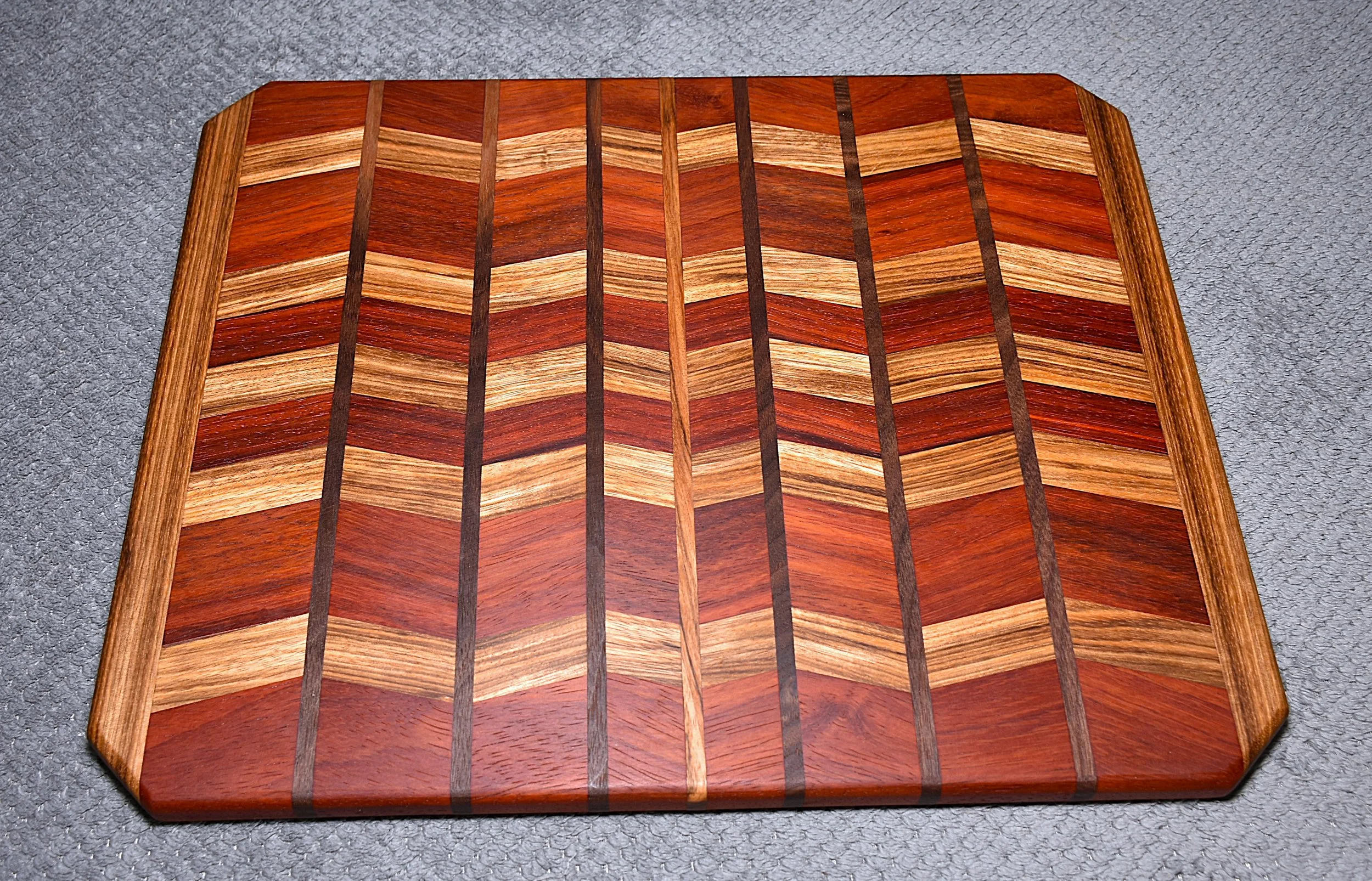 Charcuterie Board w/Chevron Pattern