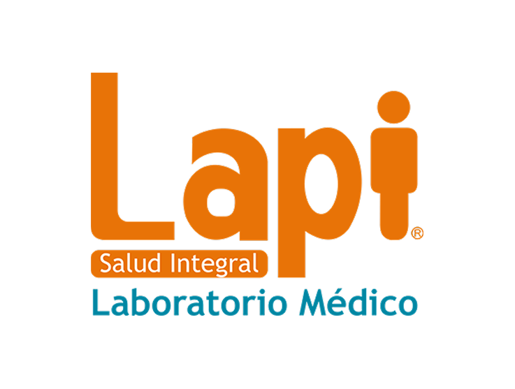 Logotipo del laboratorio médico Lapi con el texto 'Salud Integral' y 'Laboratorio Médico'.