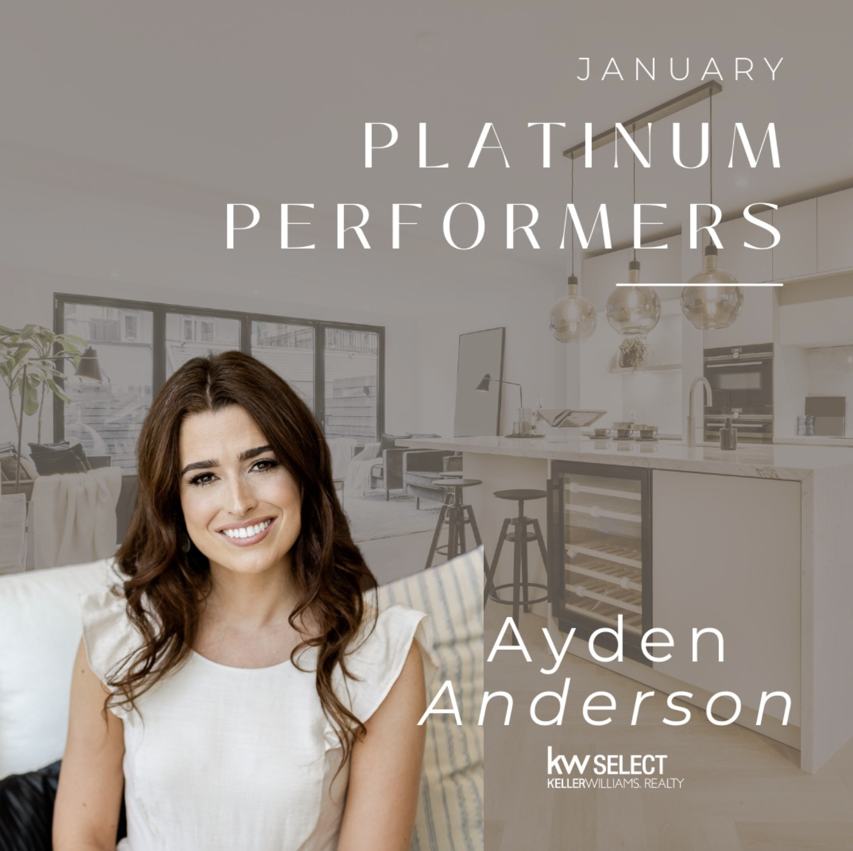  January Platinum Performers,  Ayden Anderson and includes a Keller Williams Select Realty, The Heritage Group