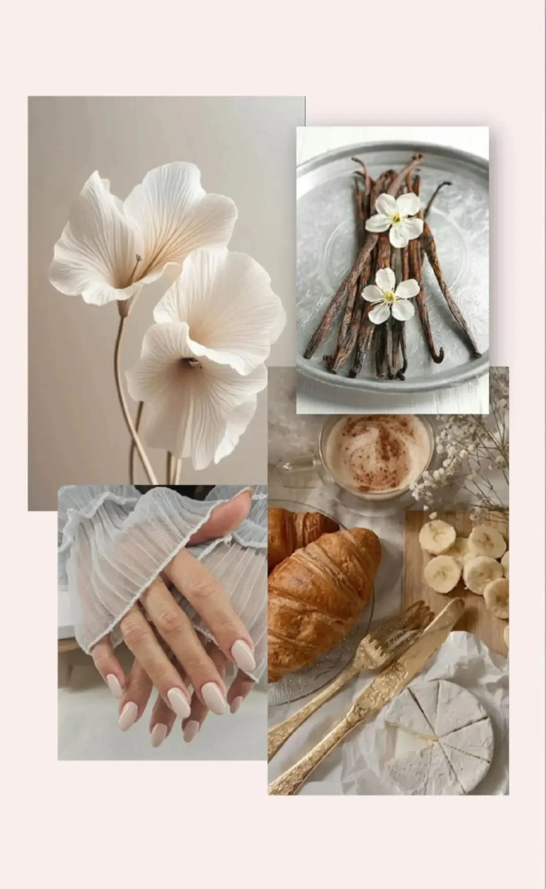 Eleganza Neutra e Minimalista
Questa composizione cattura l'essenza di uno stile "clean girl", dove la bellezza risiede nella semplicità e nei toni naturali. La manicure protagonista si sposa perfettamente con un'atmosfera sofisticata e rilassata.
Il