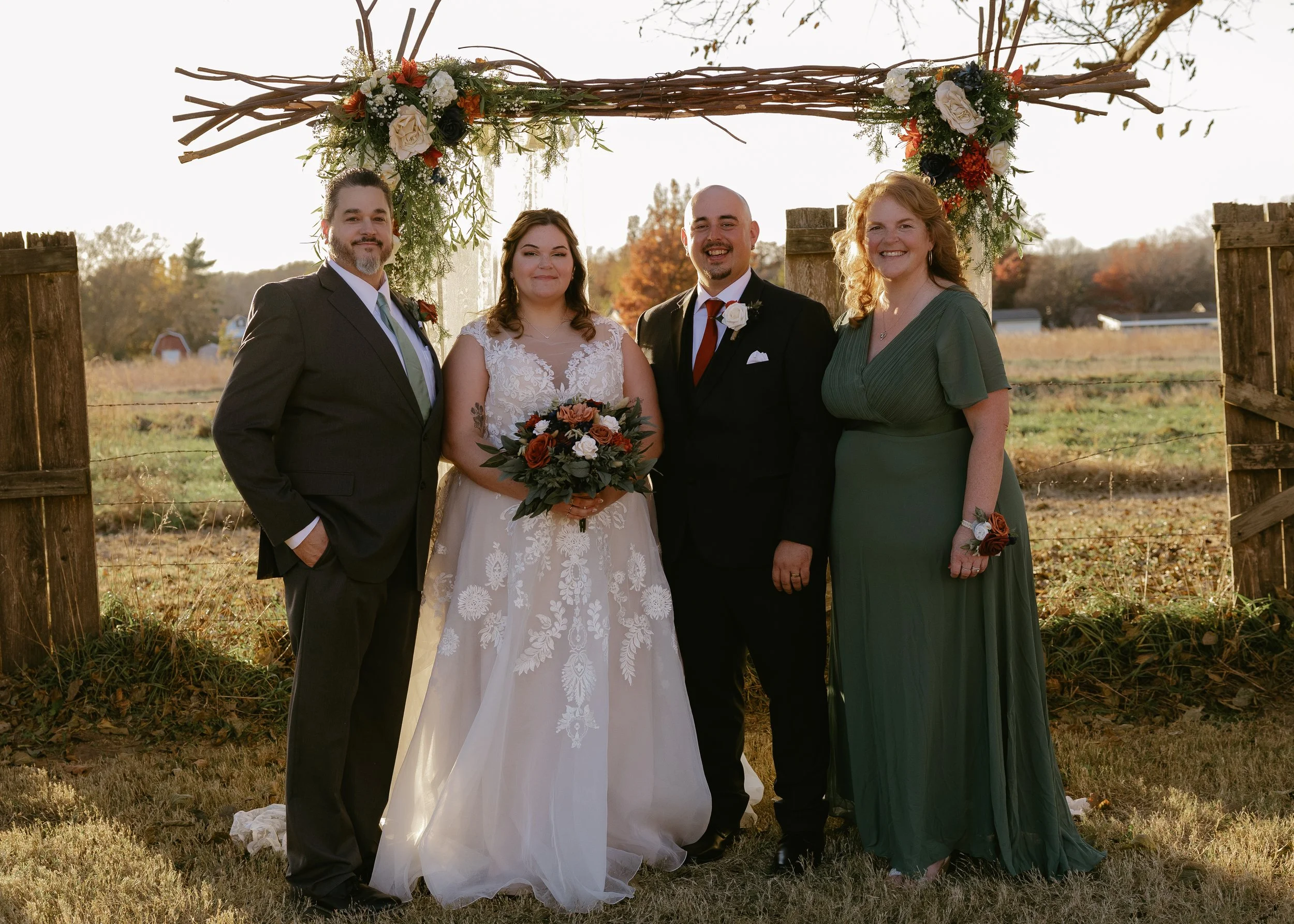 Newlywed couple portrait at South Dakota wedding venue