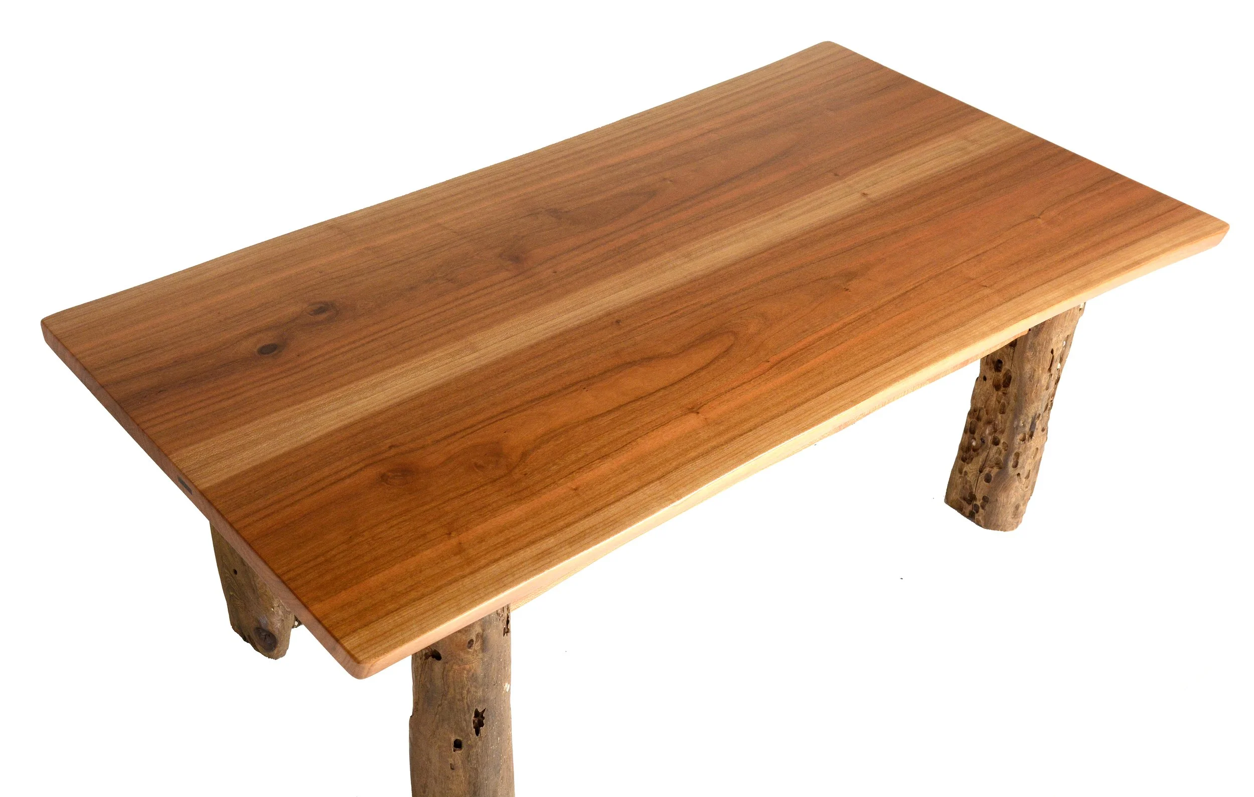 Live Edge Cherry and Driftwood Bench 2