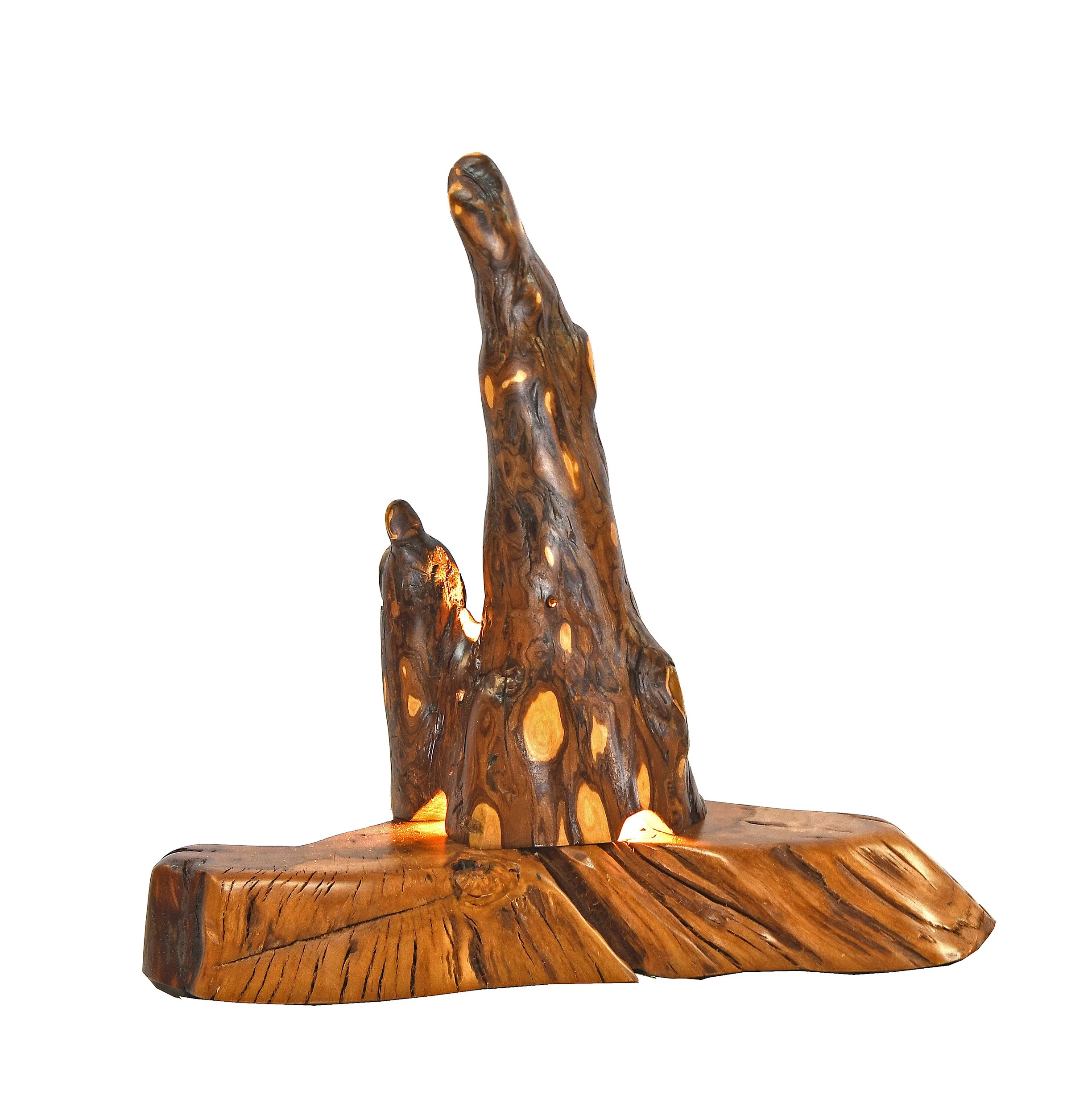 Cypress Knee and Cherry Accent Lamp #3