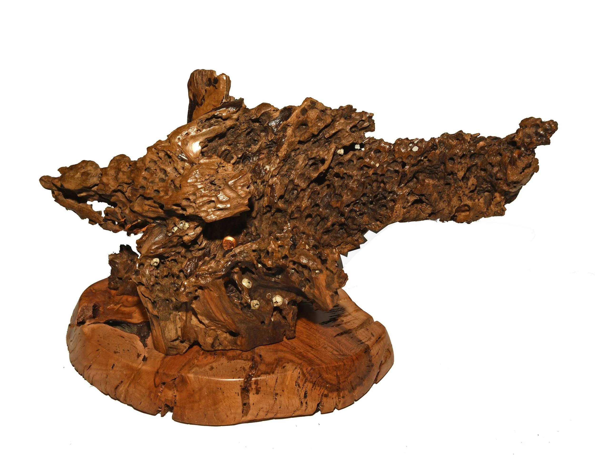 Driftwood and Cherry Accent Lamp #2a