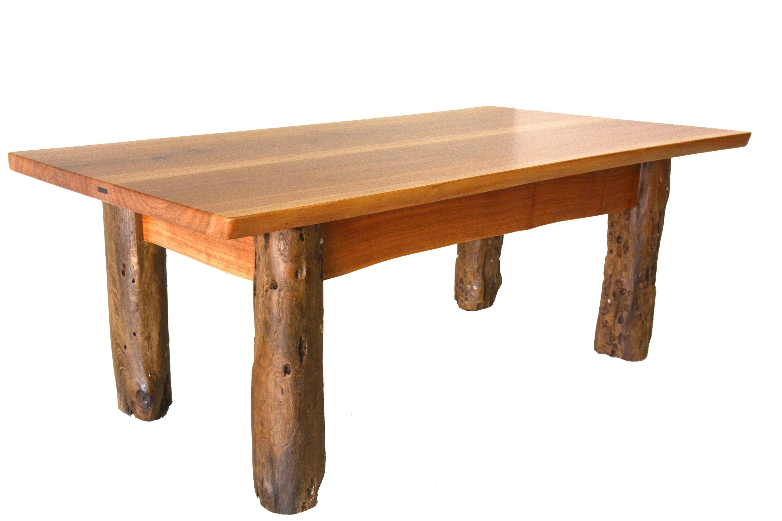 Live Edge Cherry and Driftwood Bench