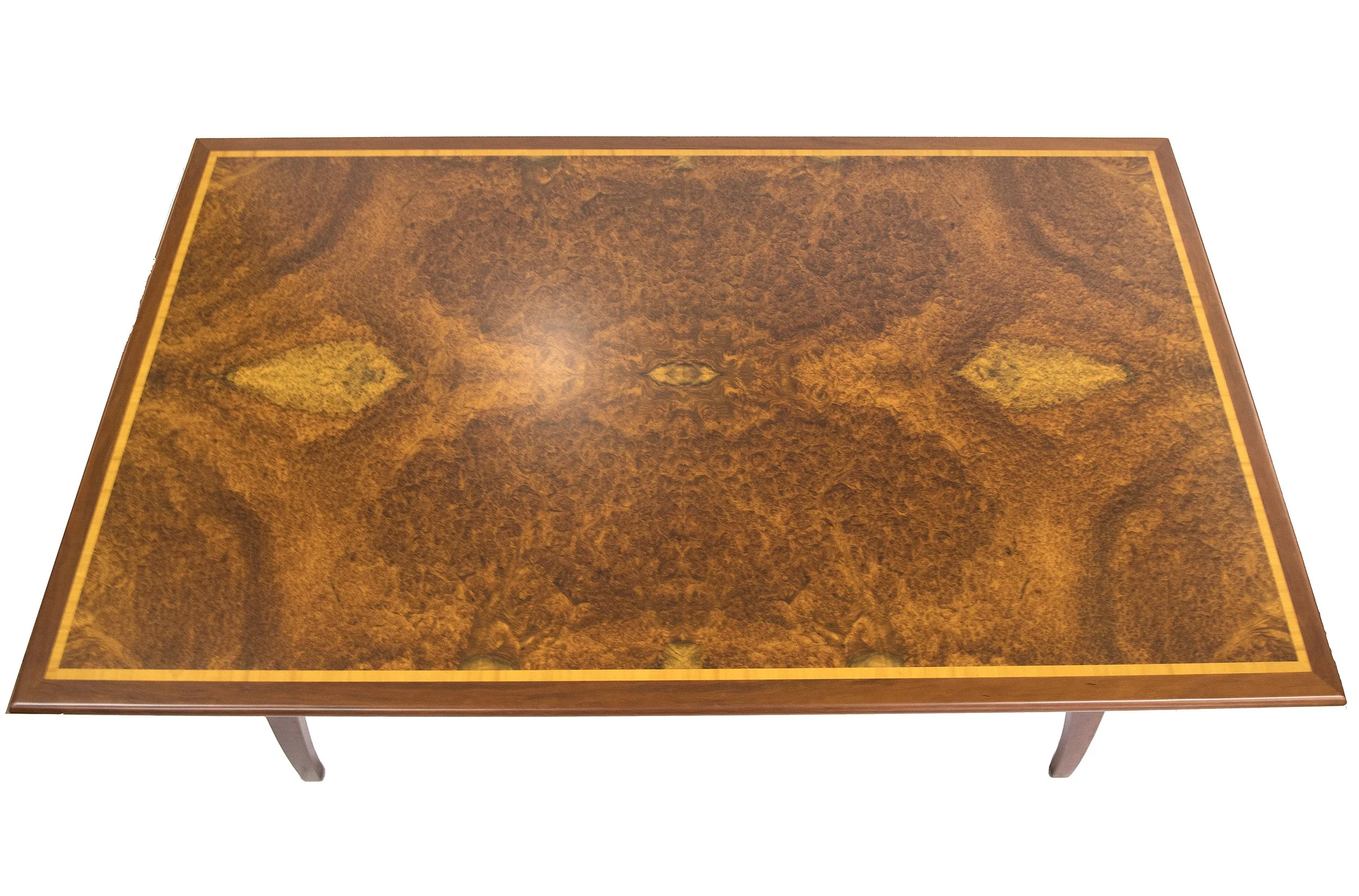 Amboyna Burl, Satinwood, and Cherry Table