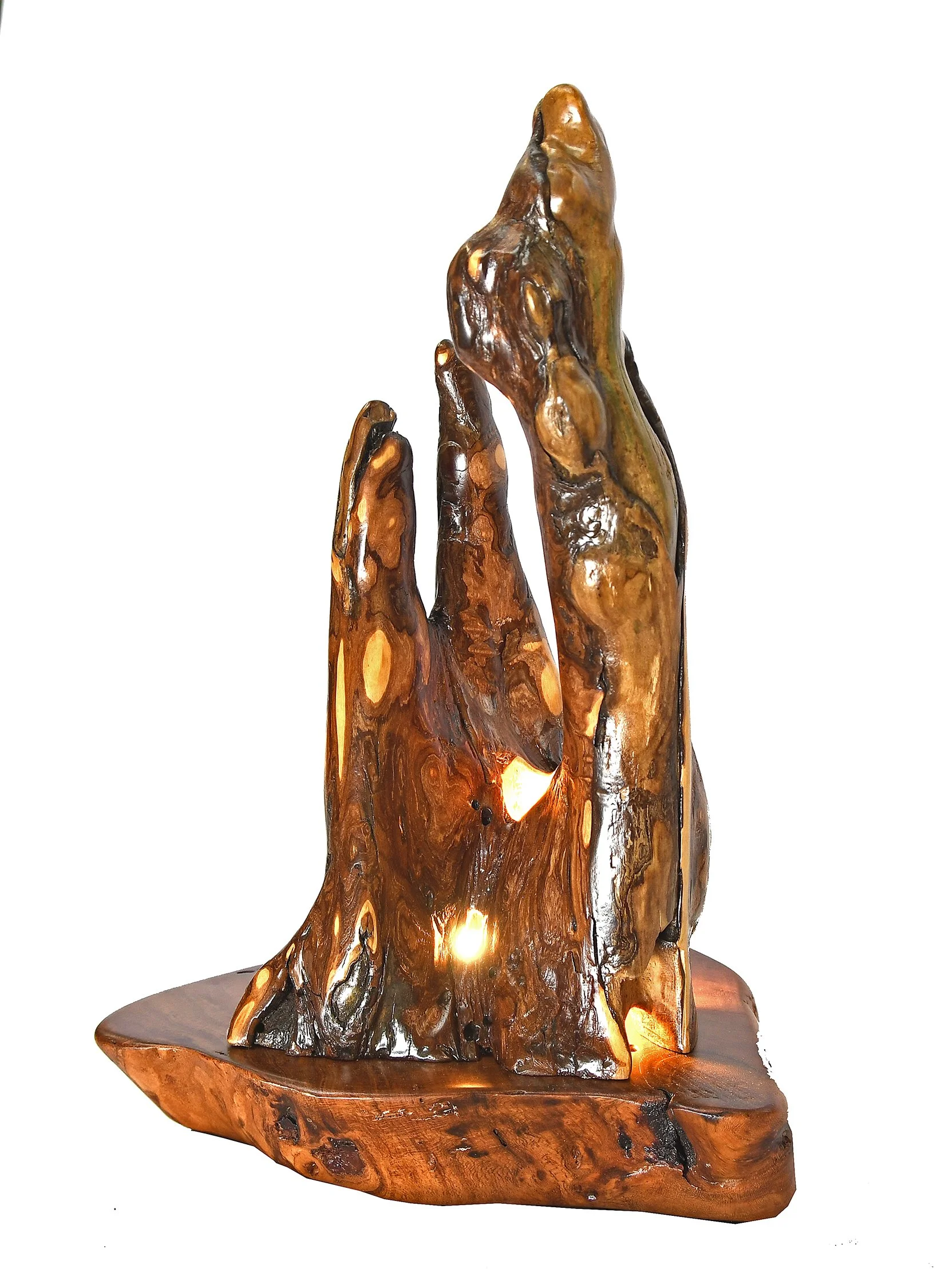 Cypress Knee and Cherry Accent Lamp #4
