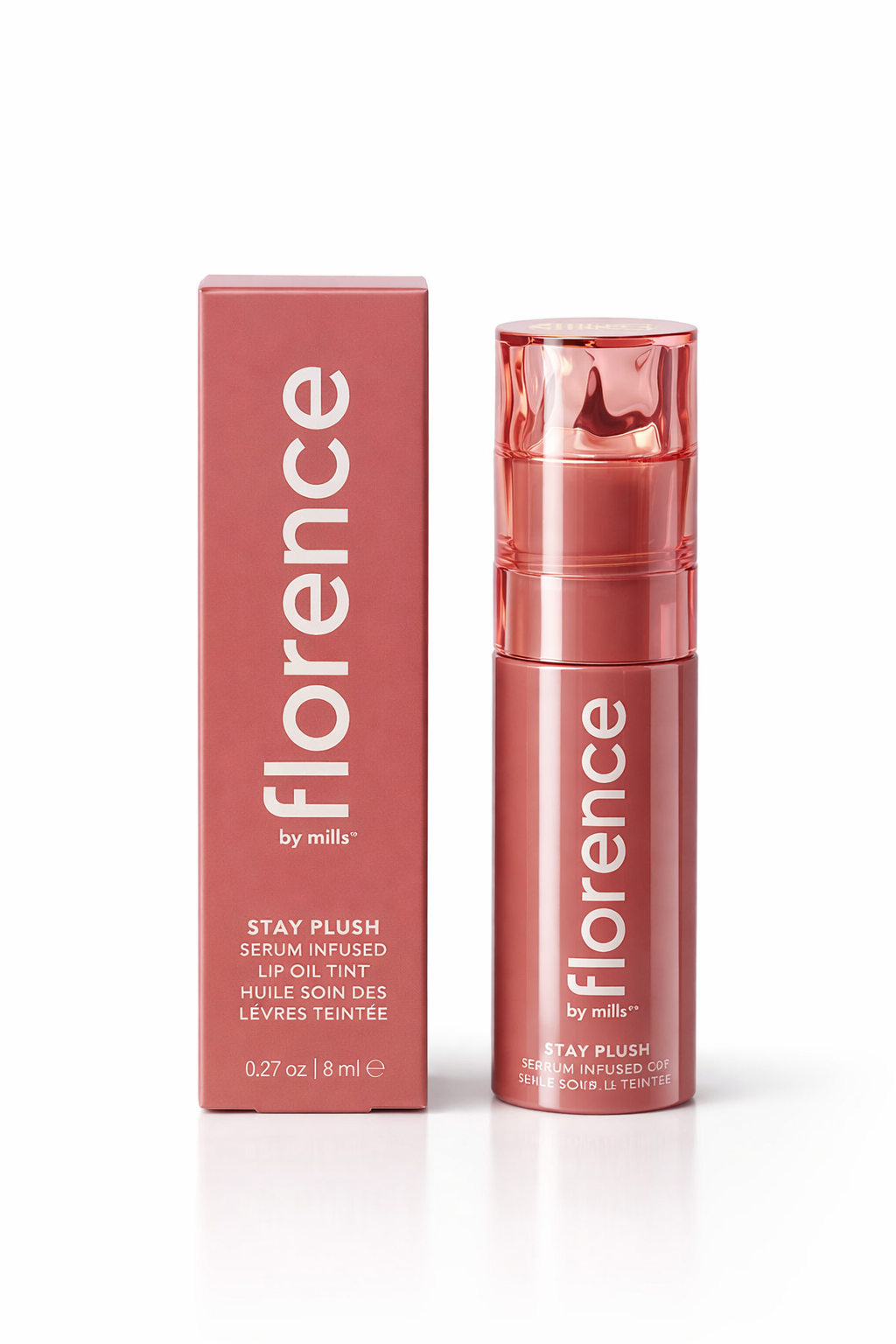 Florence Stay Plush Serum Infused Lip Oil Tint - Coconut Colada