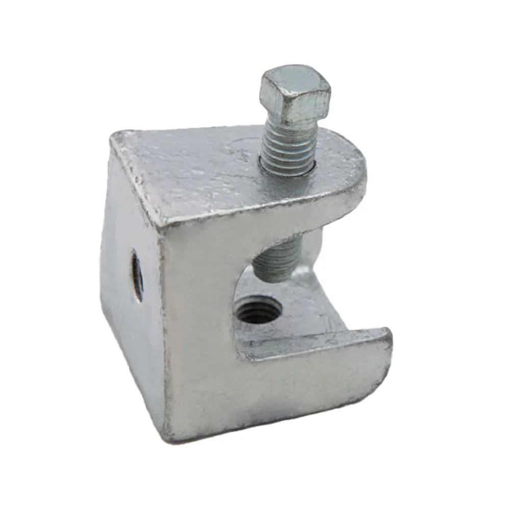 Electrical Rod Support Clamp Electro-Galvanized 3/8"