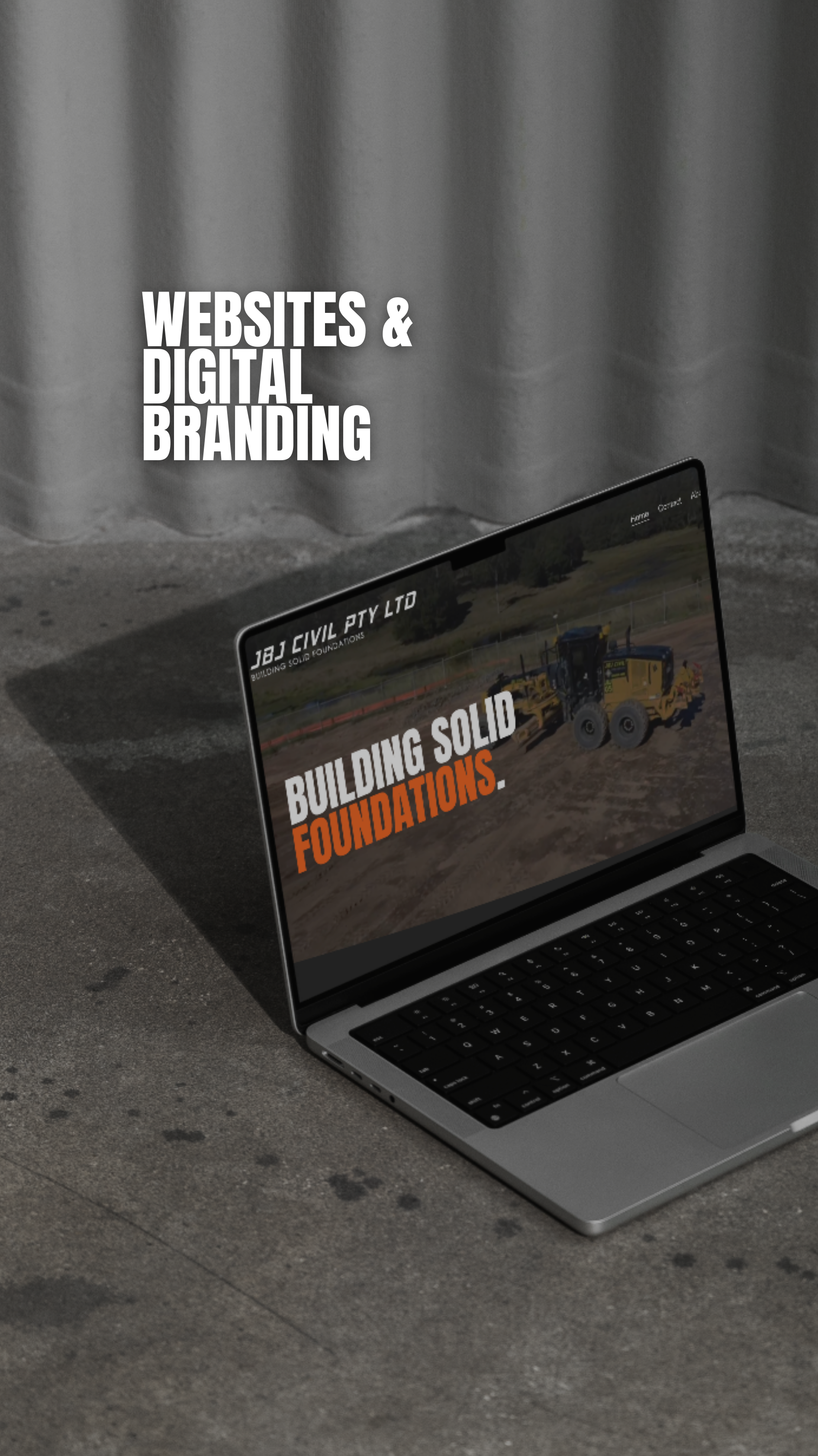 Custom website design and digital branding services for construction, civil and industrial companies including corporate websites, landing pages and digital marketing assets.