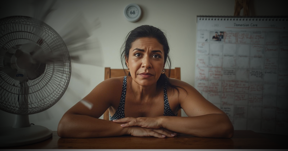 Estoy atrapada entre los sofocos y las citas médicas de mi madre con demencia: así es como luce una semana.