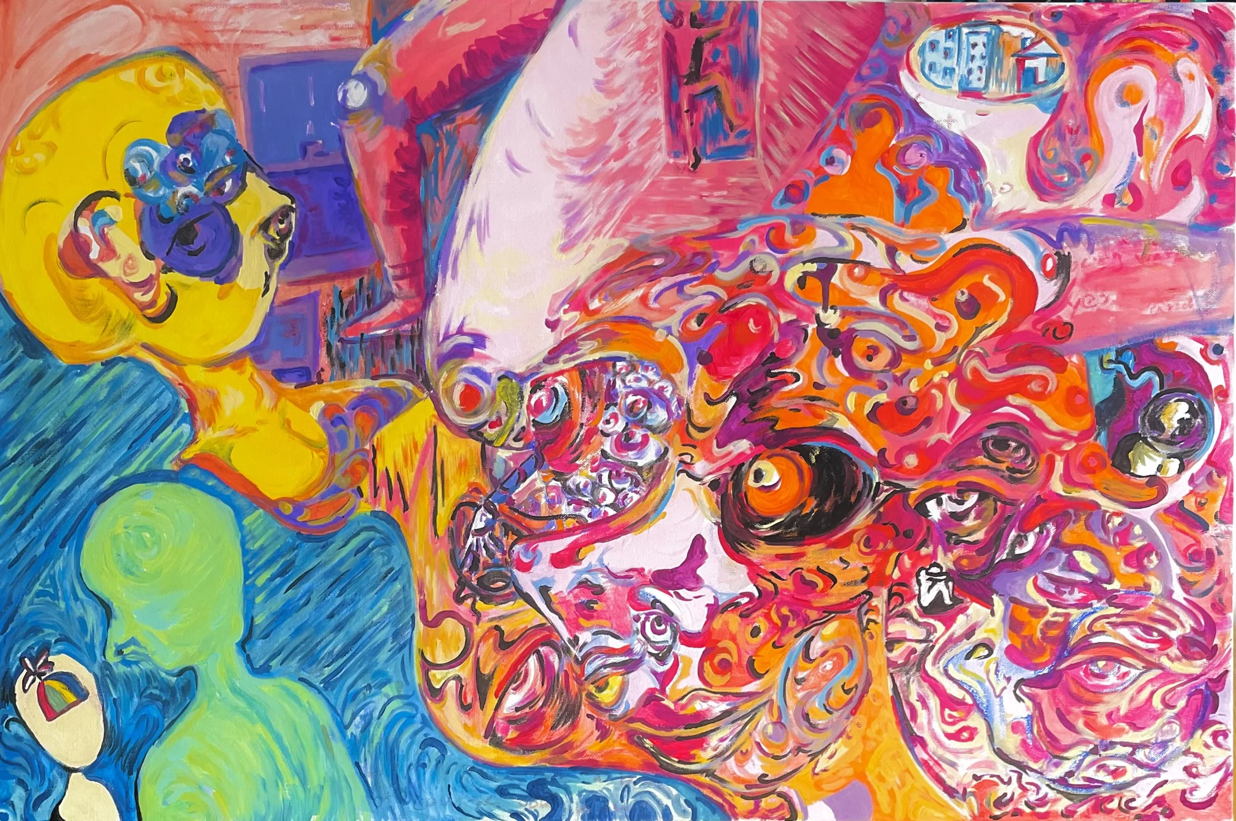 Am I Missing You? | 2024 | Acrylic on Canvas | 24 x 36 In | 60.96 x 91.44 Cm