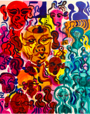 MC' Symphony |
22 x 27 | 
Acrylic On Canvas |
Sold