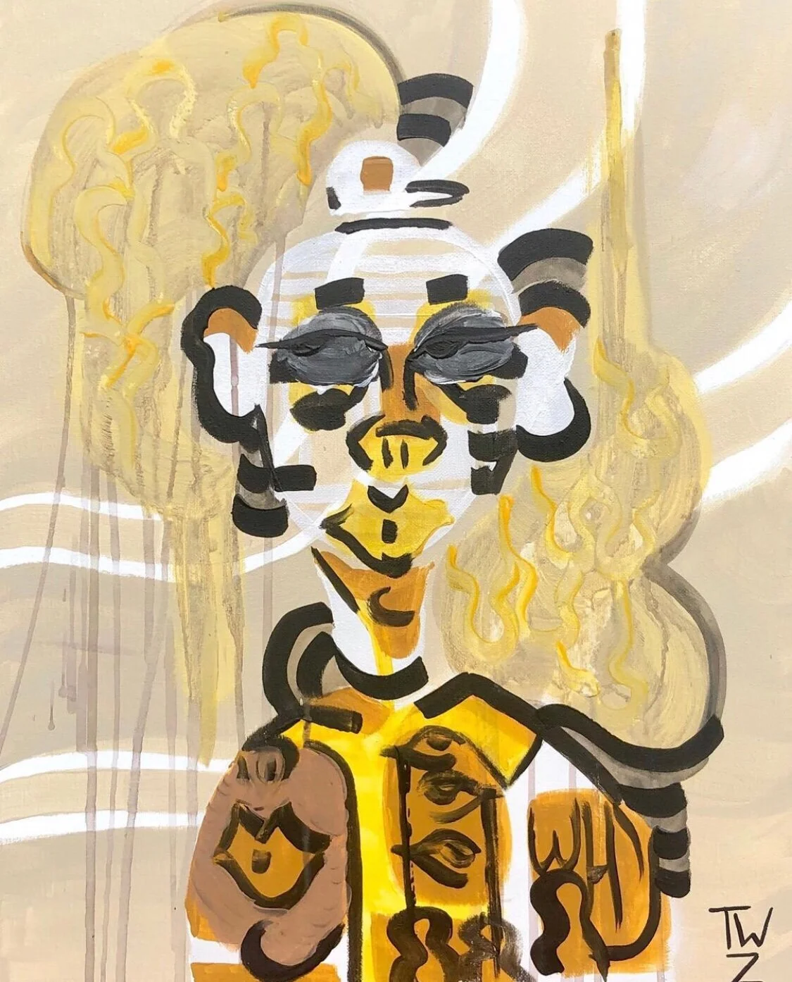 How Do I Look? | Acrylic On Canvas | 20 x 16 In | Private Collection