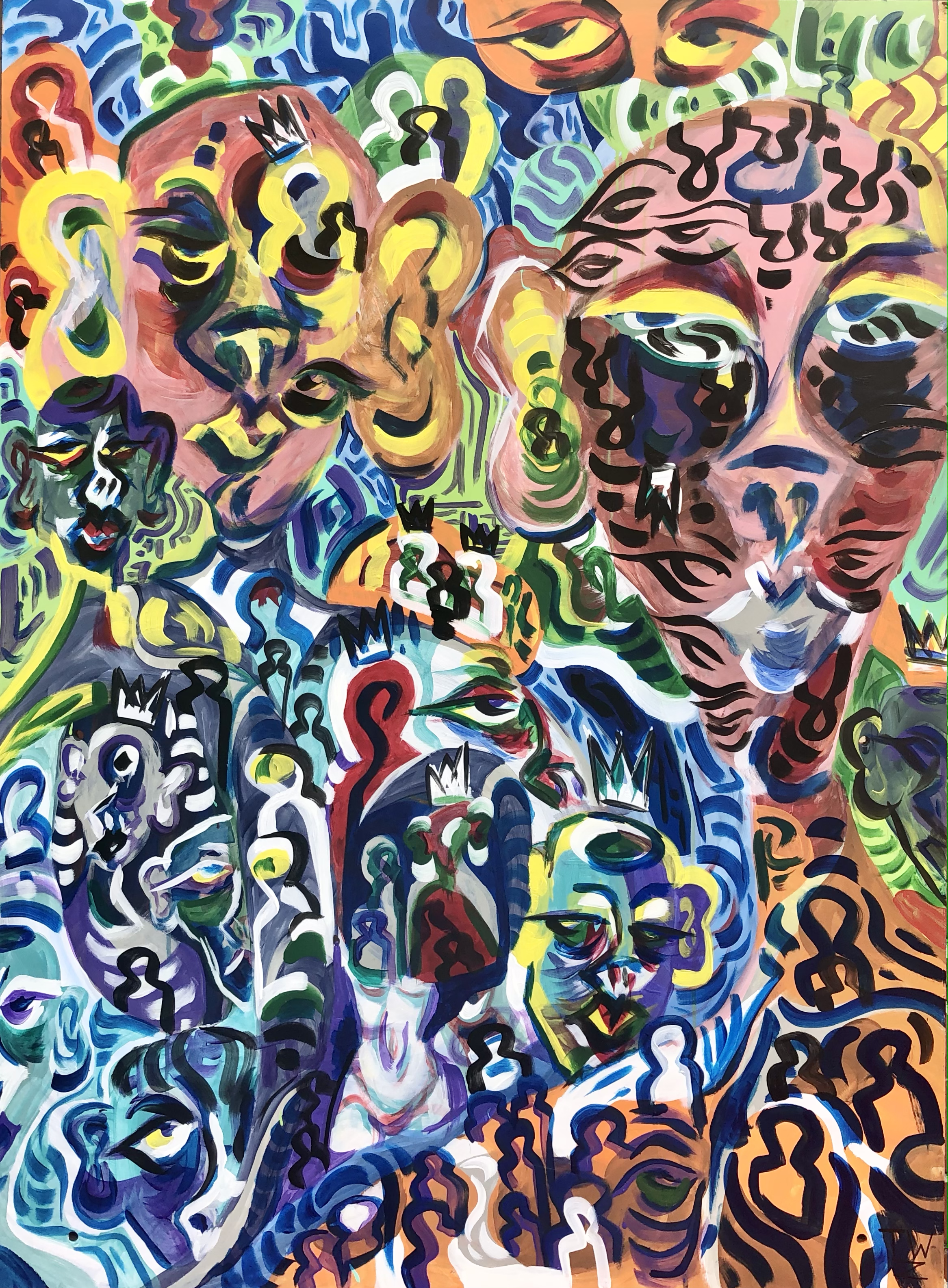 Amongst the Kingdom
34 1/2 x 47 Inches
Mixed Media on Wood