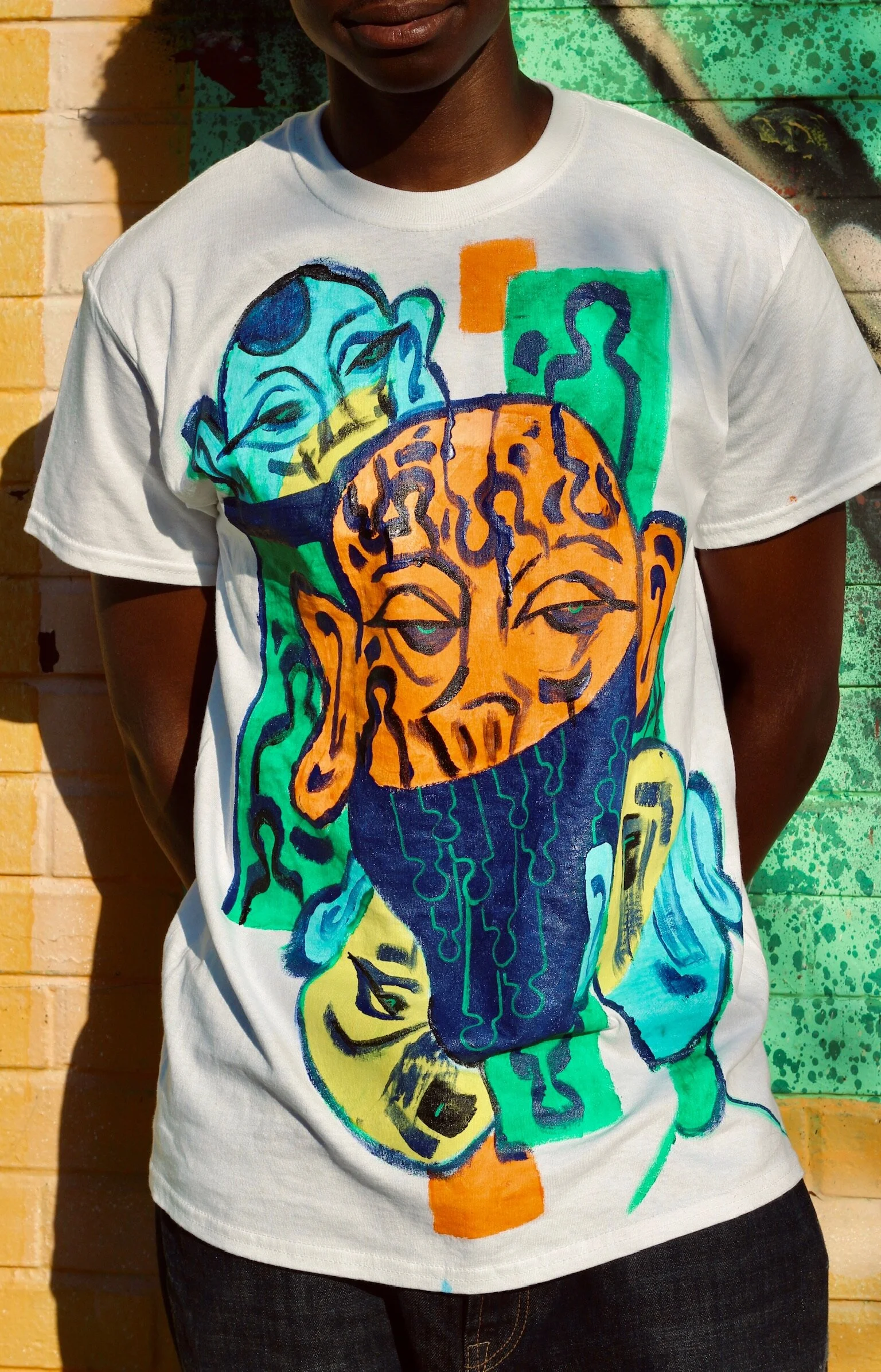 Ethan in Mask On Tee