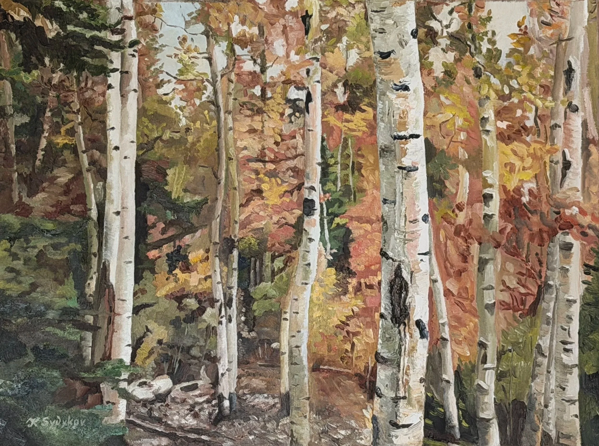 The Birch, 18"x24", oil on canvas