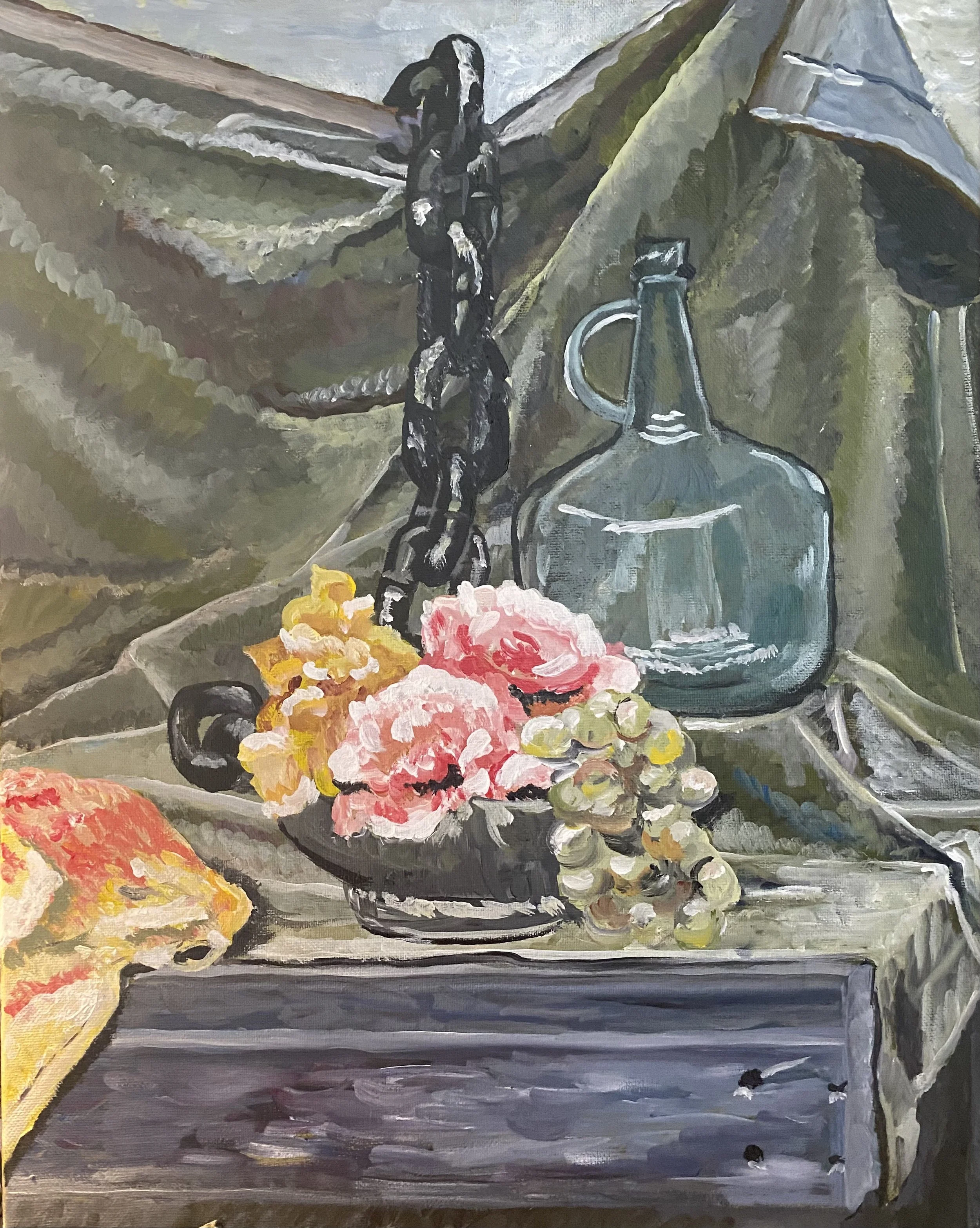 Still Life with Jar, 16"x20", acrylic on canvas (private collection)