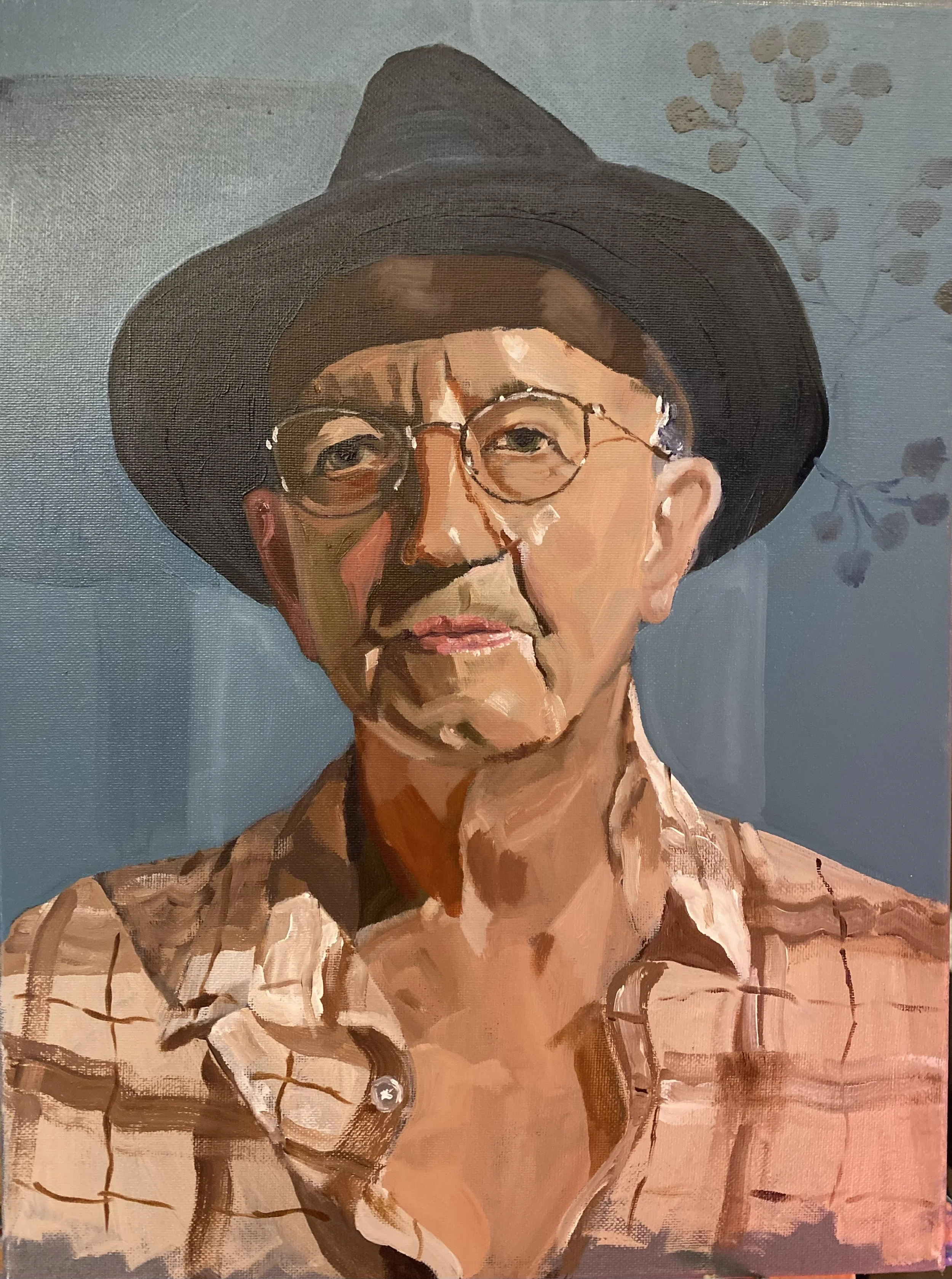 Self Portrait, 16"x12", oil on canvas (private collection)