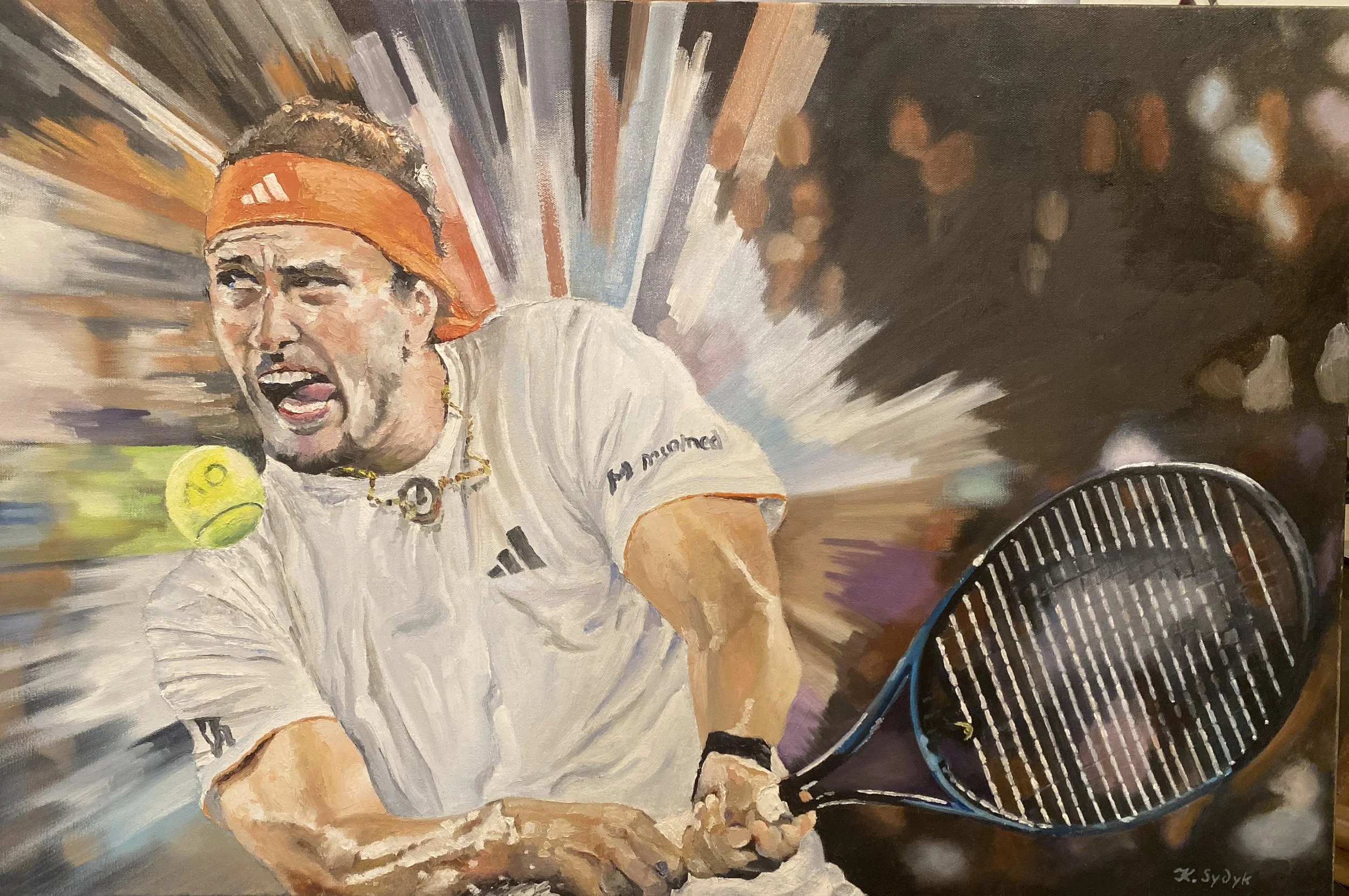Australian Open, 24"x36", oil on canvas