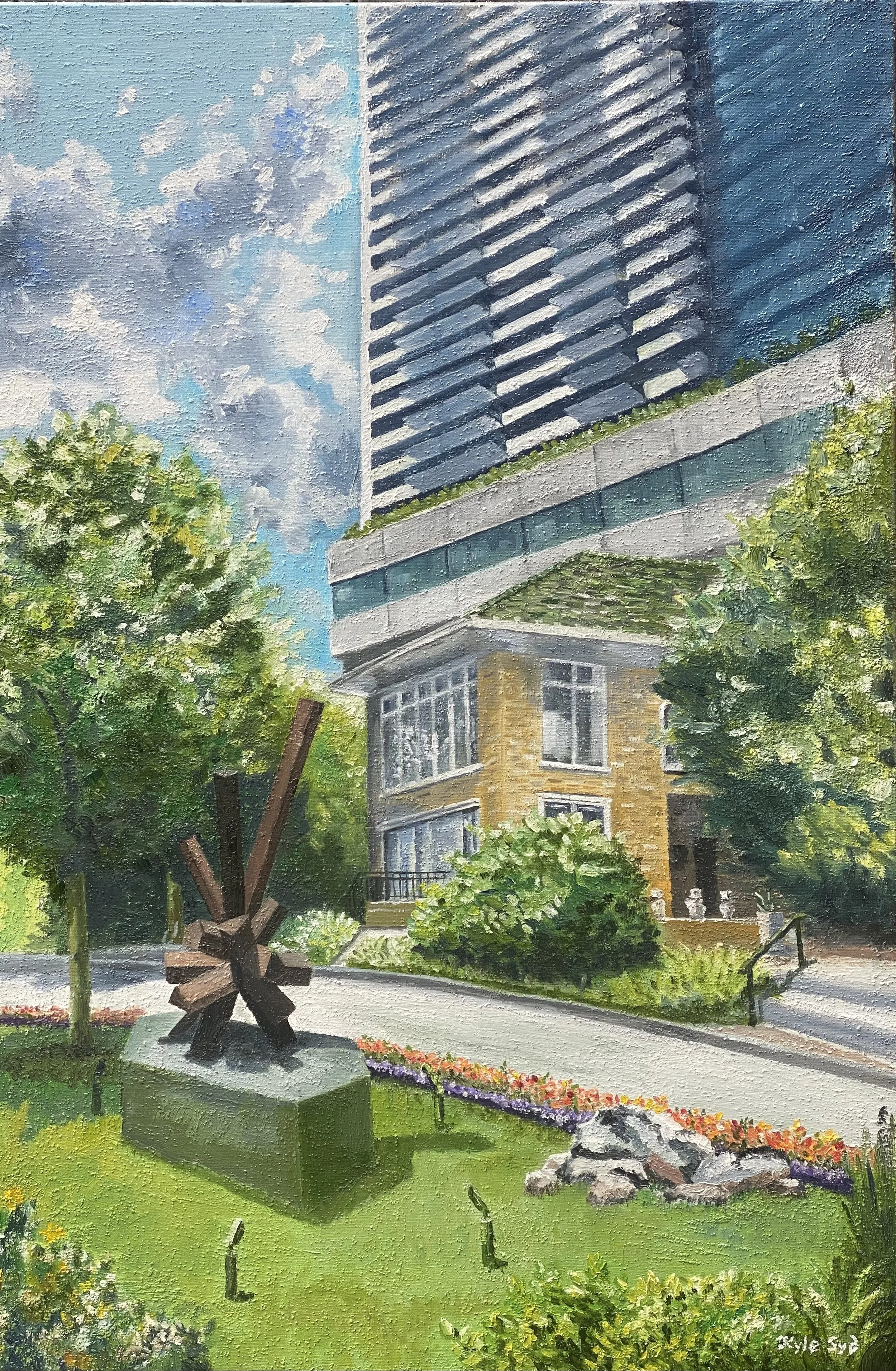 City Scale, 28"x22", oil on canvas, (was exhibited in Kinder Morgan building in Houston downtown)