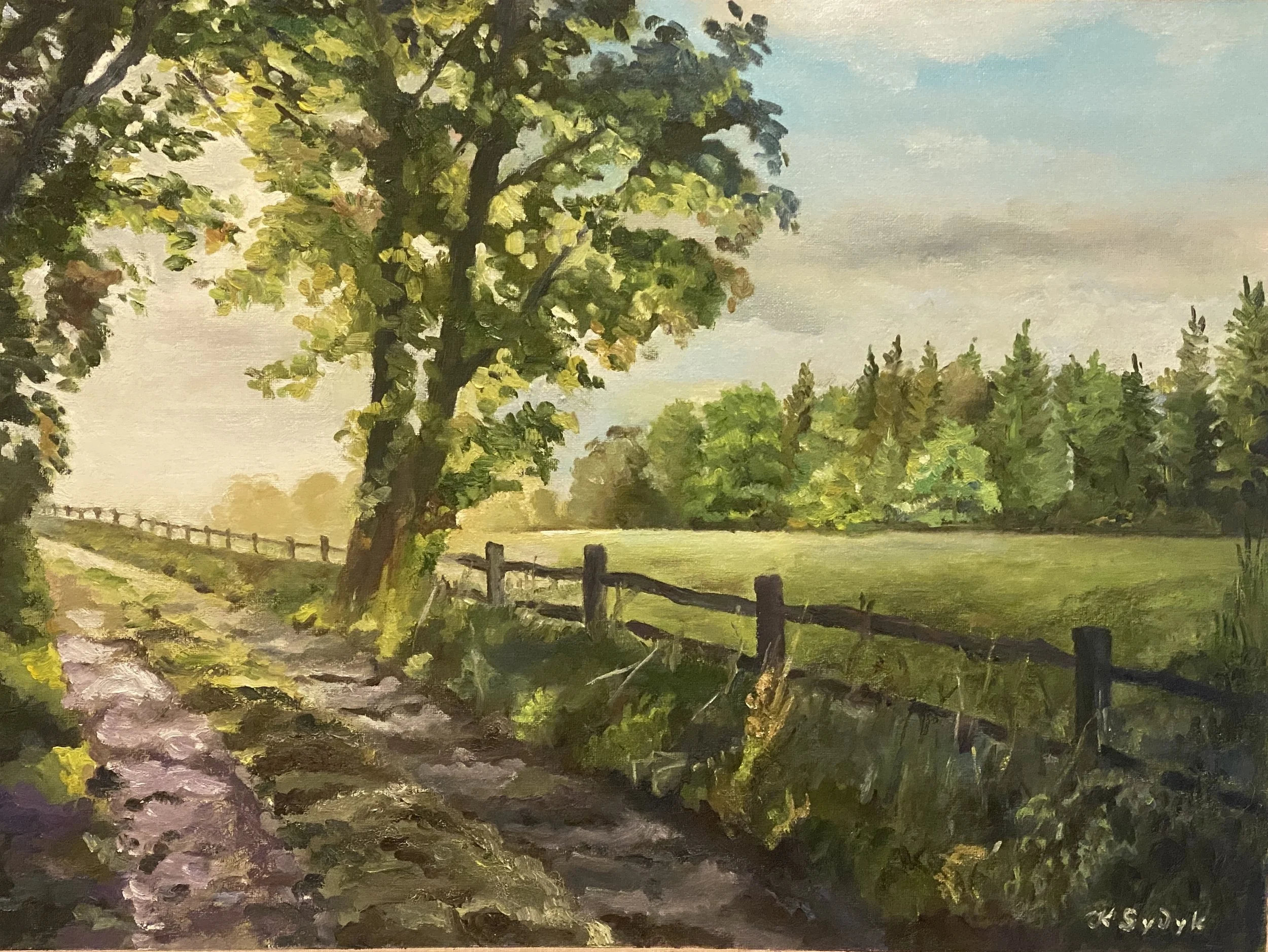 After the Rain, 18"x24", oil on canvas glued on hardboard
