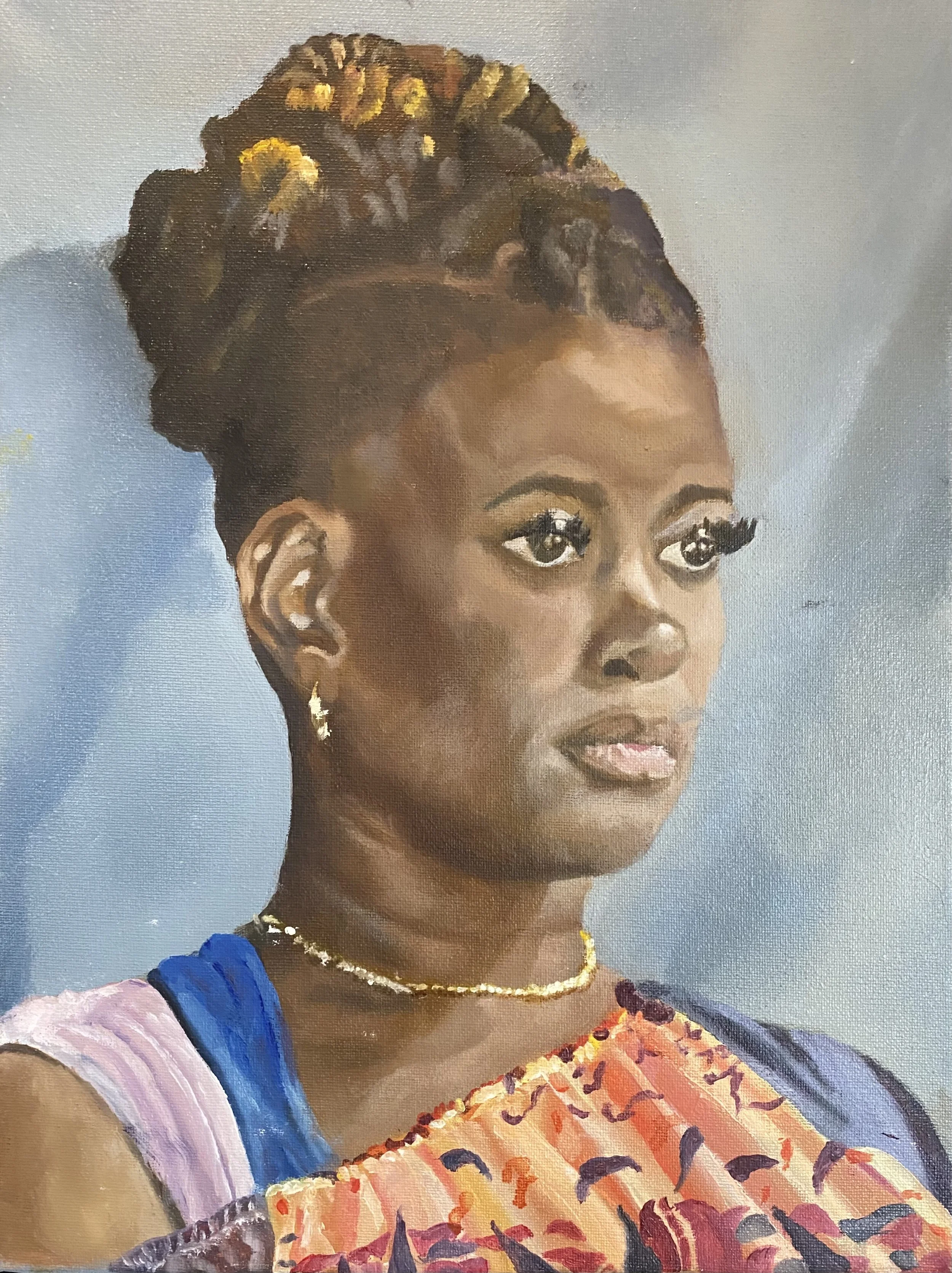 Young Lady, 16"x12", acrylic on canvas (private collection)
