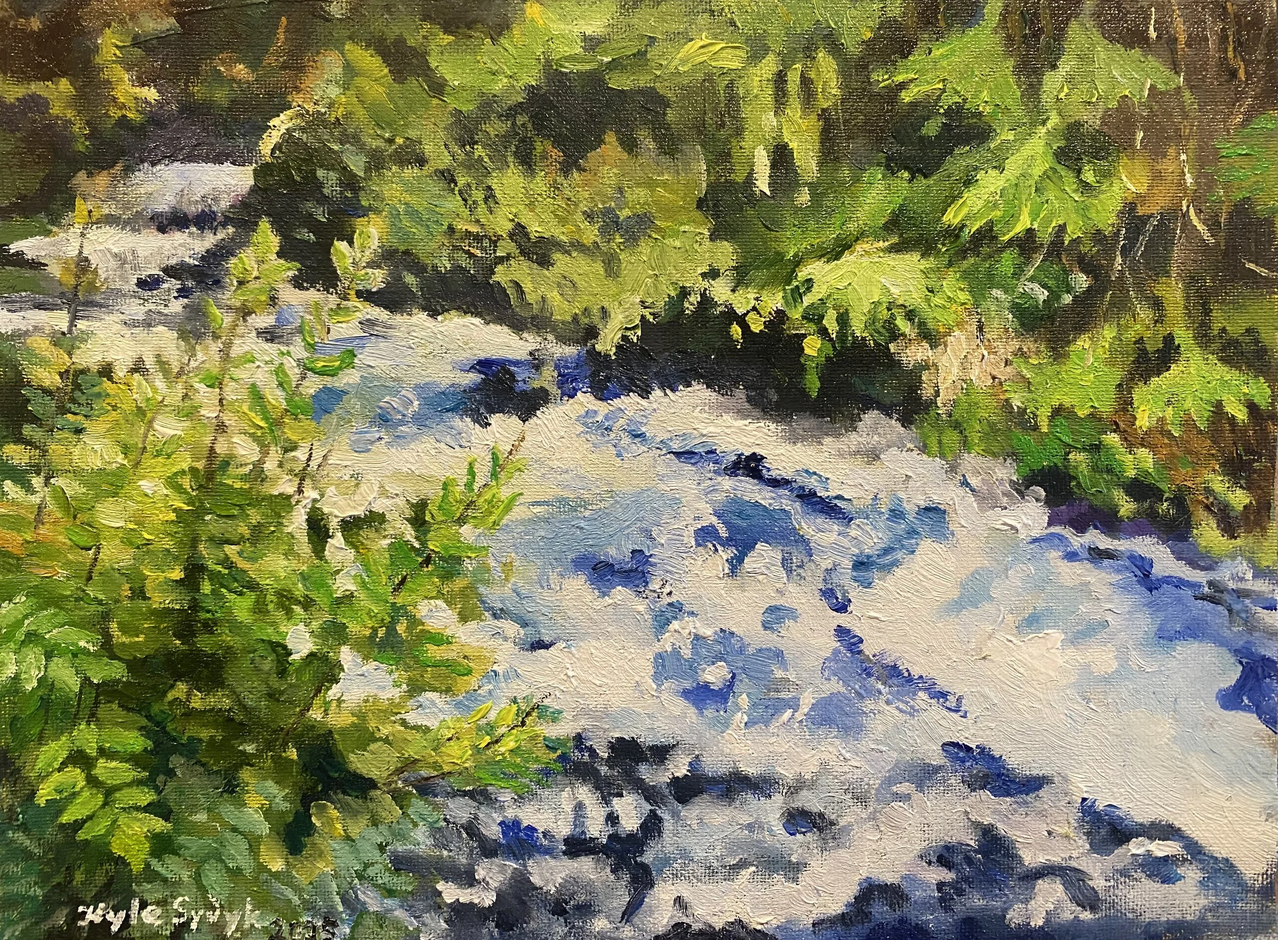 Blue Creek, 12"x16", oil on canvas (private collection)