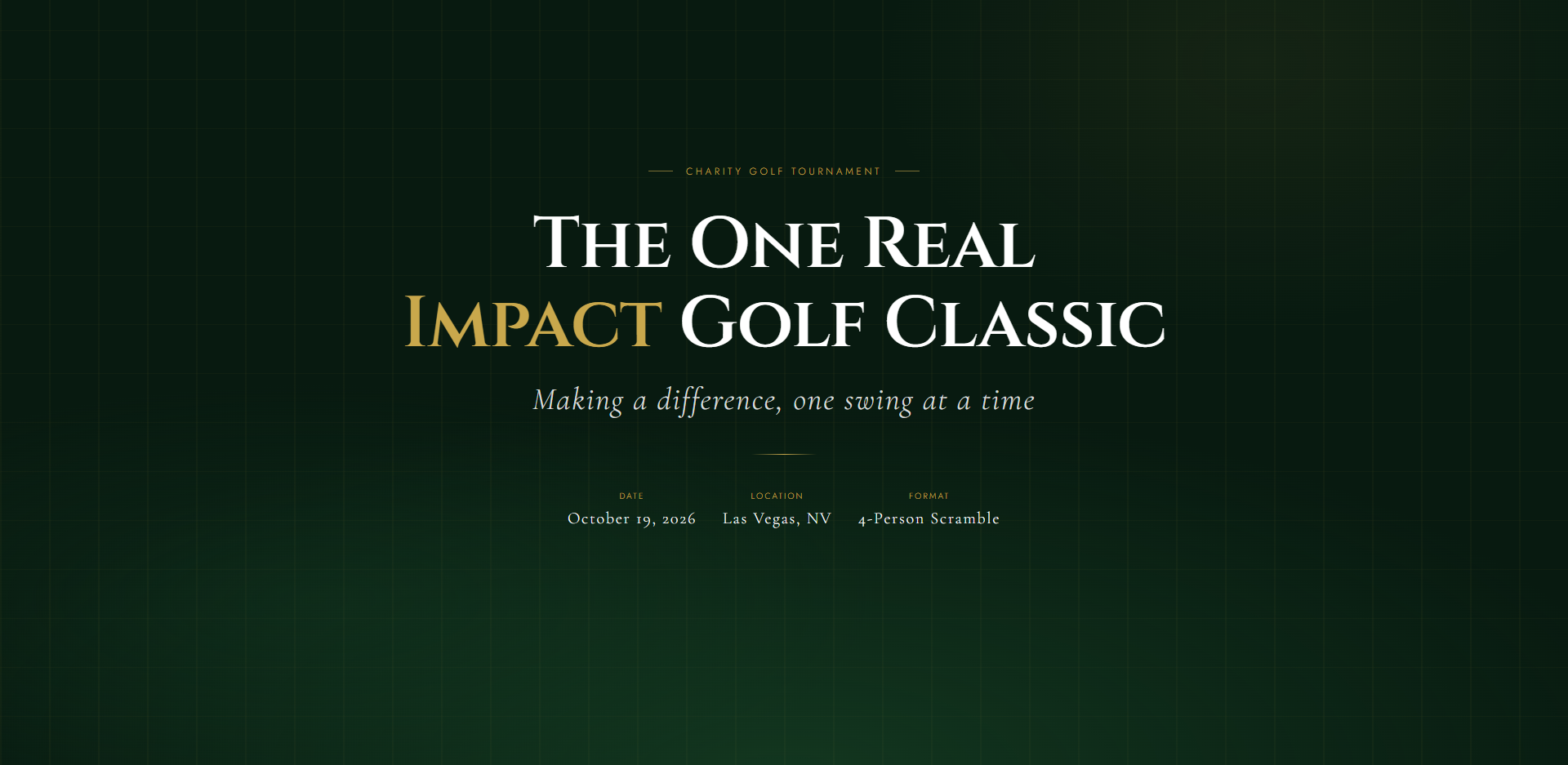 The One Real Impact Golf Classic