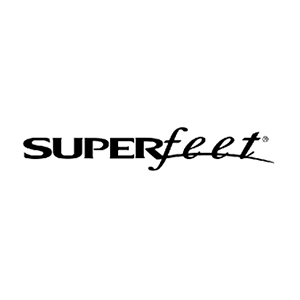 Superfeet logo in black text on a white background