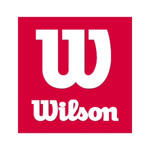 Wilson logo with a white 'W' on a red background and the word 'Wilson' beneath it.