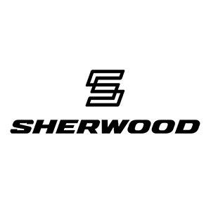 Sherwood logo featuring a stylized 'S' above the word 'SHERWOOD' in bold, black letters.
