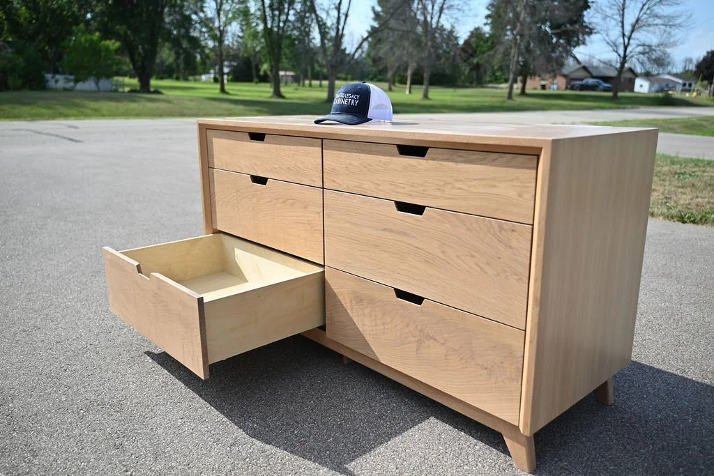 Light wood dresser with six drawers Mid century modern dresser. Avocado inspired White oak dresser Minimalist dresser Handcrafted Minimalist furniture White oak dresser