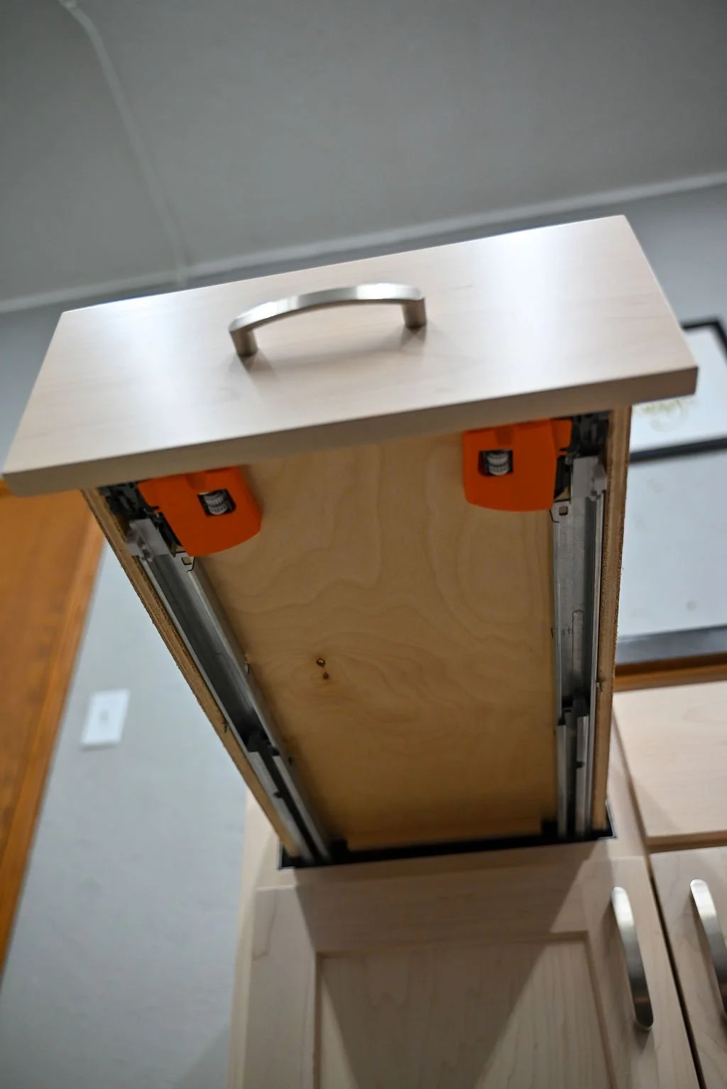 Maple Kitchen cabinet Maple Break room cabinet Maple custom cabinet Maple commercial cabinet White ash stain