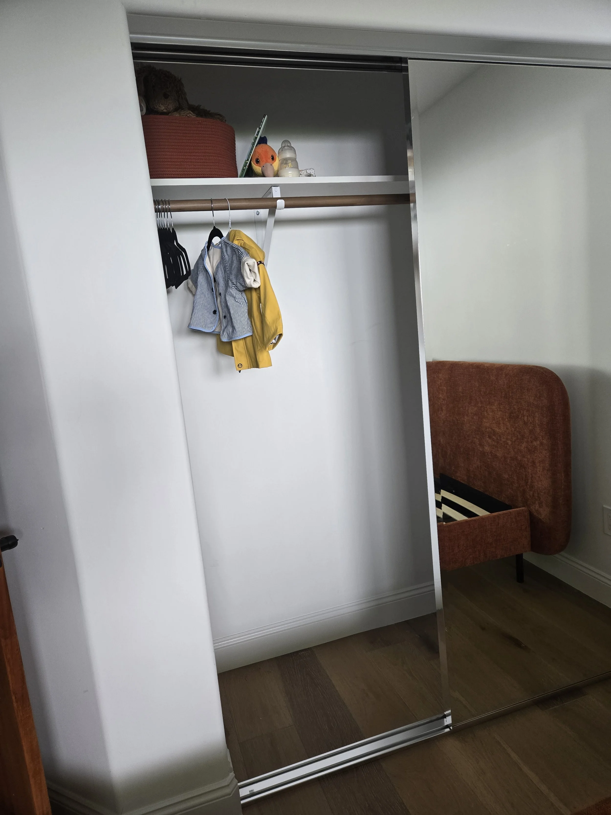 NURSERY CLOSET BEFORE