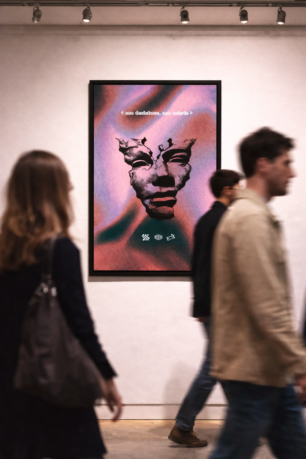 Surreal art in a gallery setting.png