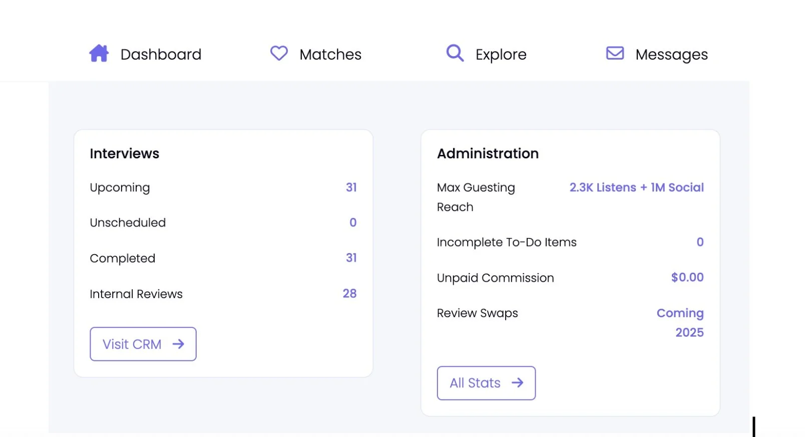 An image from my podmatch dashboard