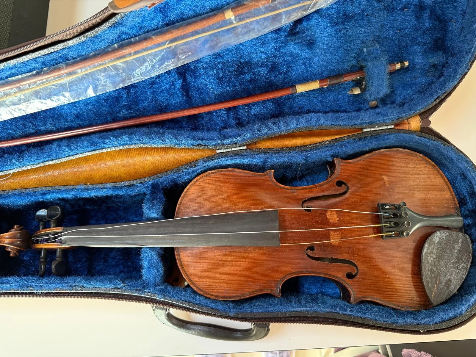 19th Century 1/2 size German violin, copy of Stradivarius.