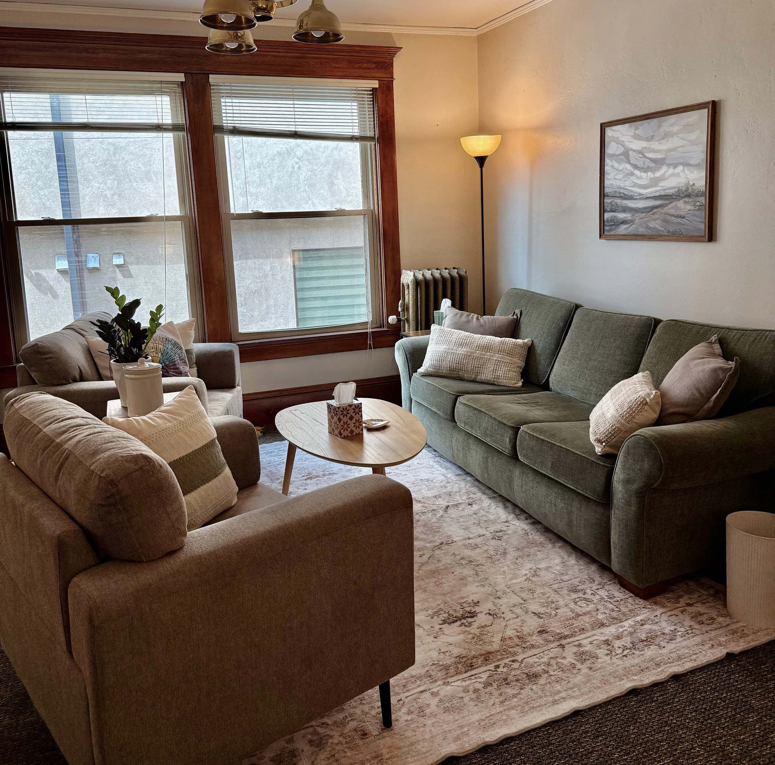 Private therapy office at Collected Counseling in Colorado Springs