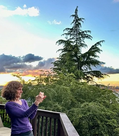 Heidi Brown taking a photo