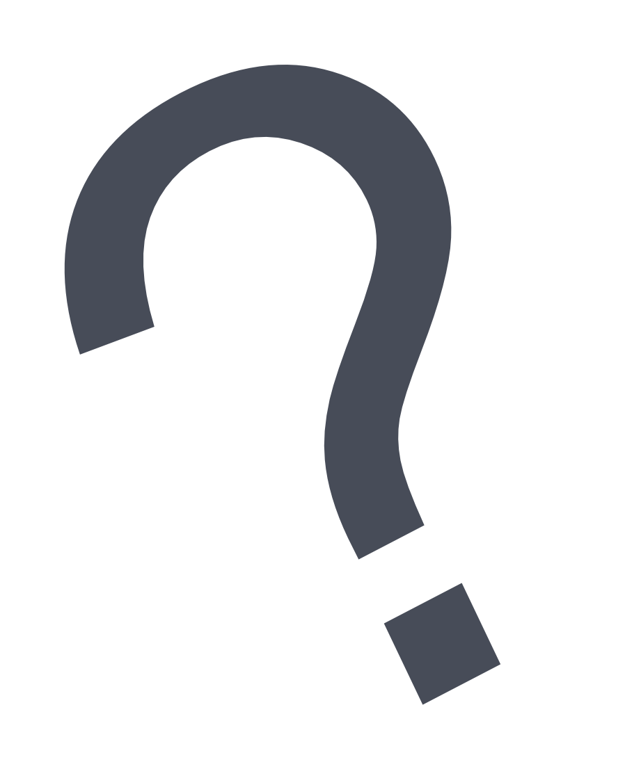 A gray question mark
