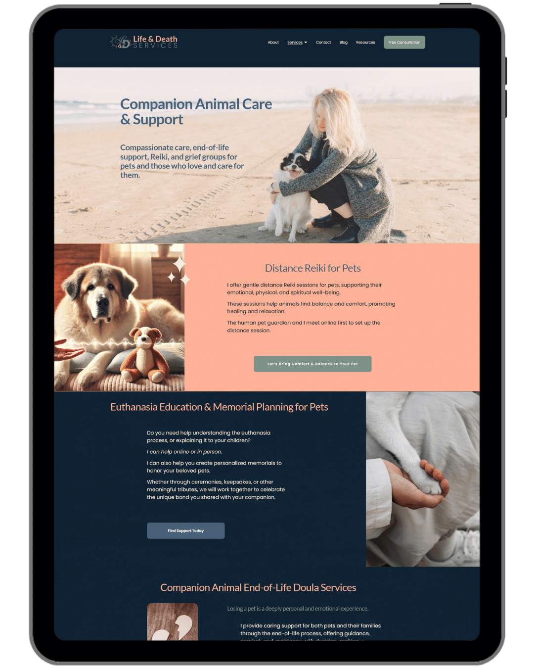 Life and Death Services Companion Animals Page Top.png