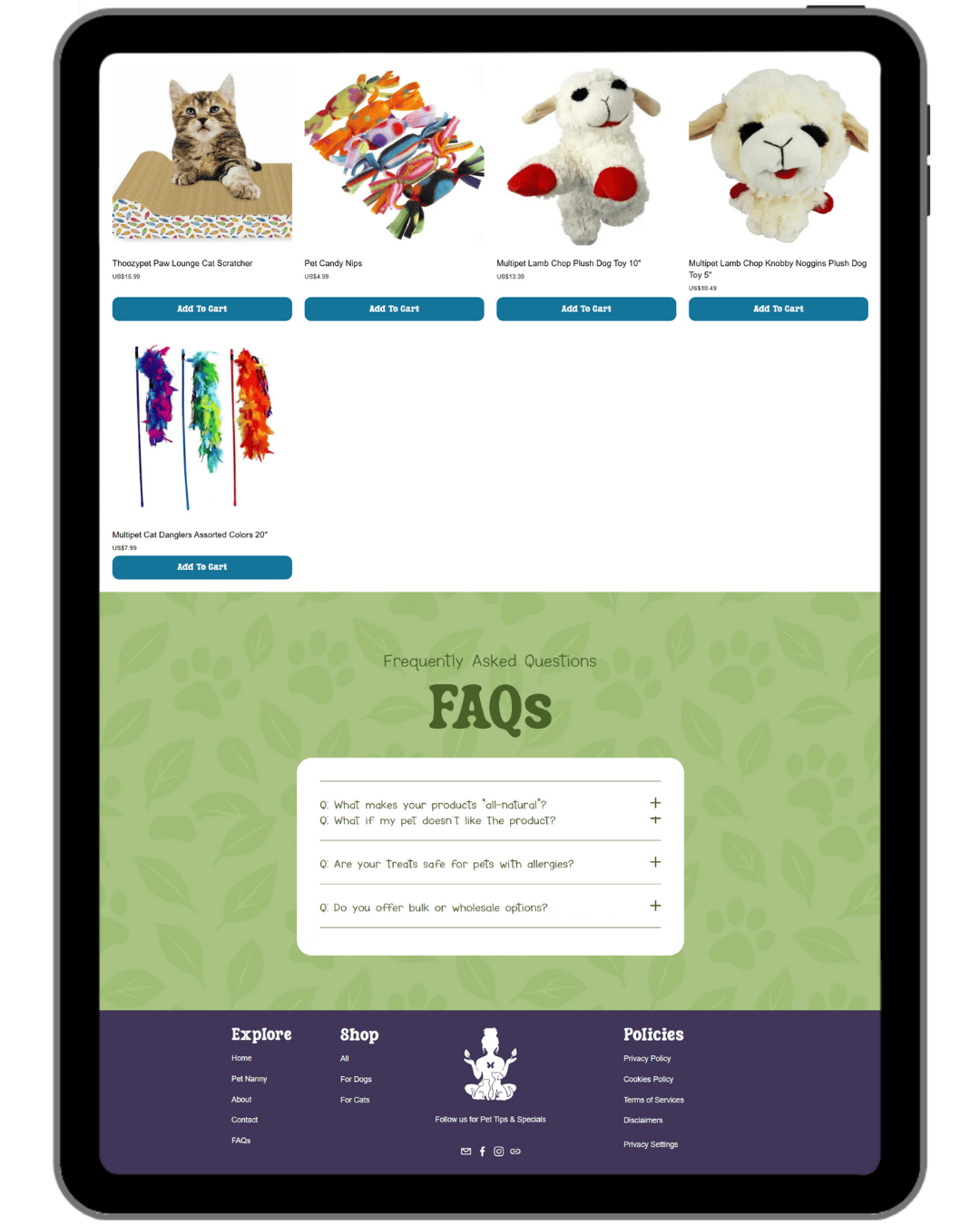 XO Pet Nanny Naturals Shop Page Bottom.png