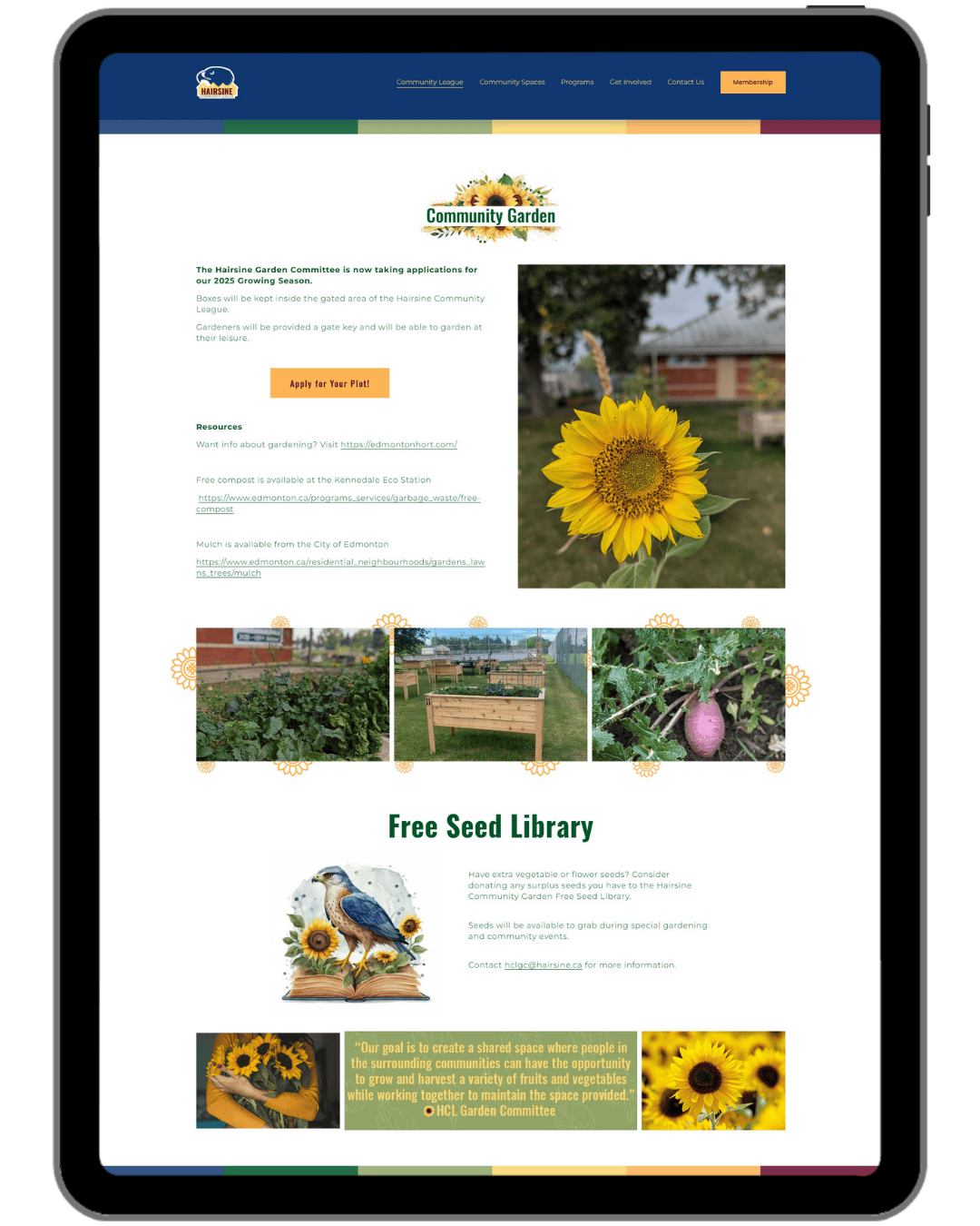Hairsine Community League Community Garden Page.png