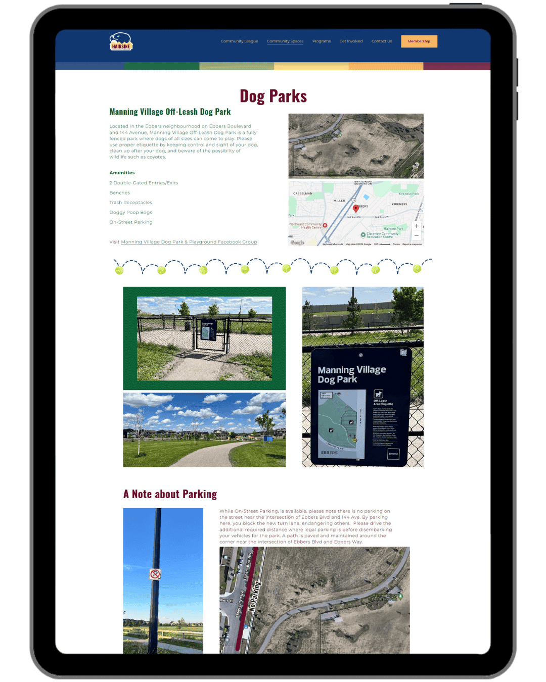 Hairsine Community League Dog Park Page.png