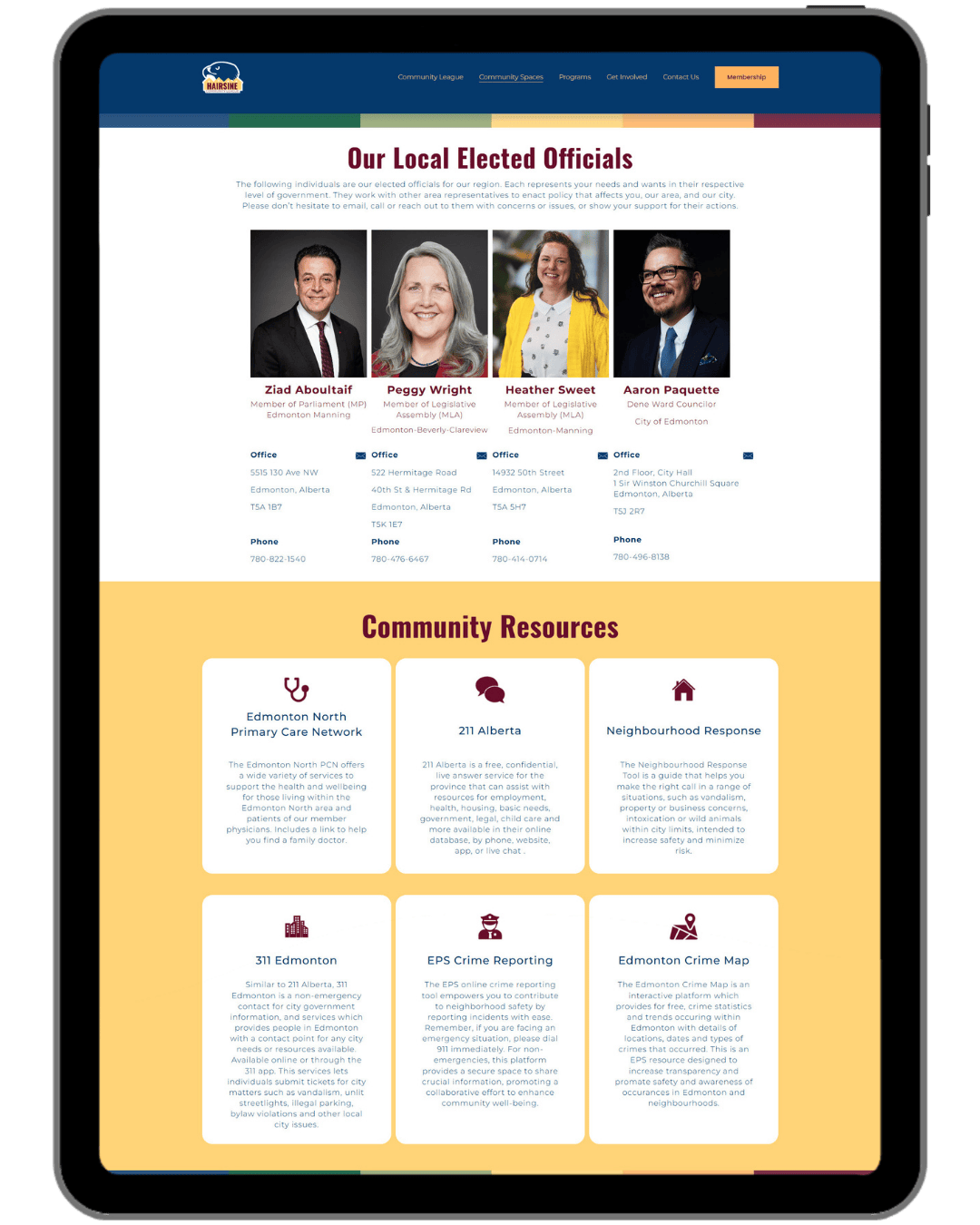 Hairsine Community League Resources Page.png